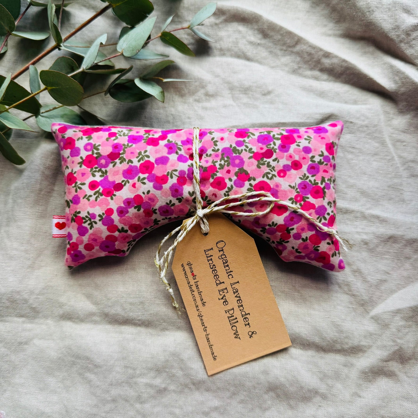 New Range - Organic Linseed OR Rice Eye Pillows with Option to add Organic Tasmanian Lavender