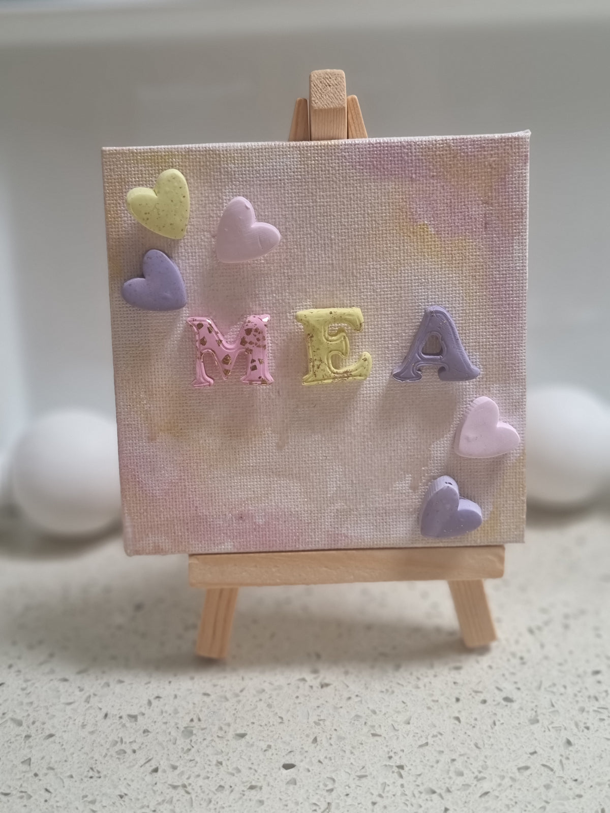 Name Tile Girls - Canvas and Easel bundle