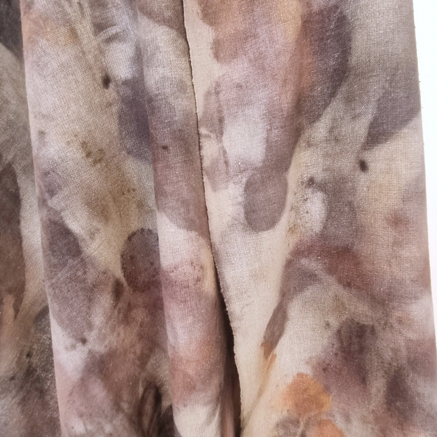 The Sienna - Raw Silk Large Ecoprint Shawl with Fringe