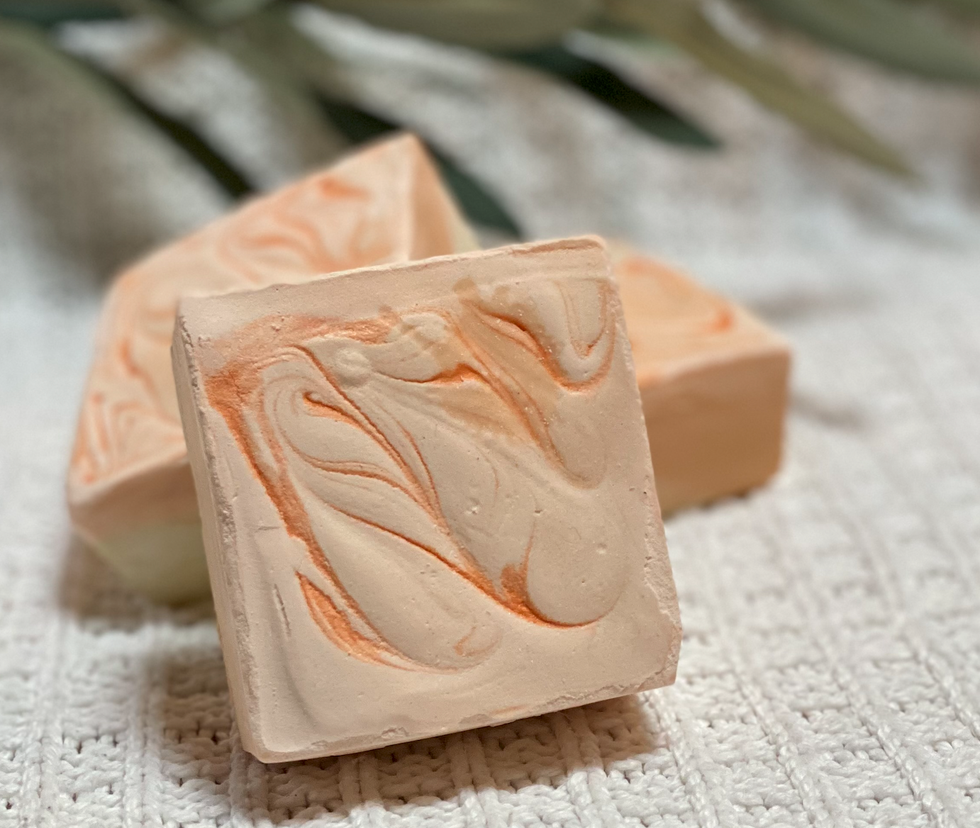 Orange chiffon artisan soap