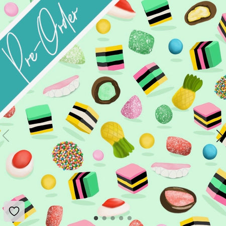 PRE-ORDER Water-resistant wet bags - Assorted Lollies - Pale Green (Annette Winter)