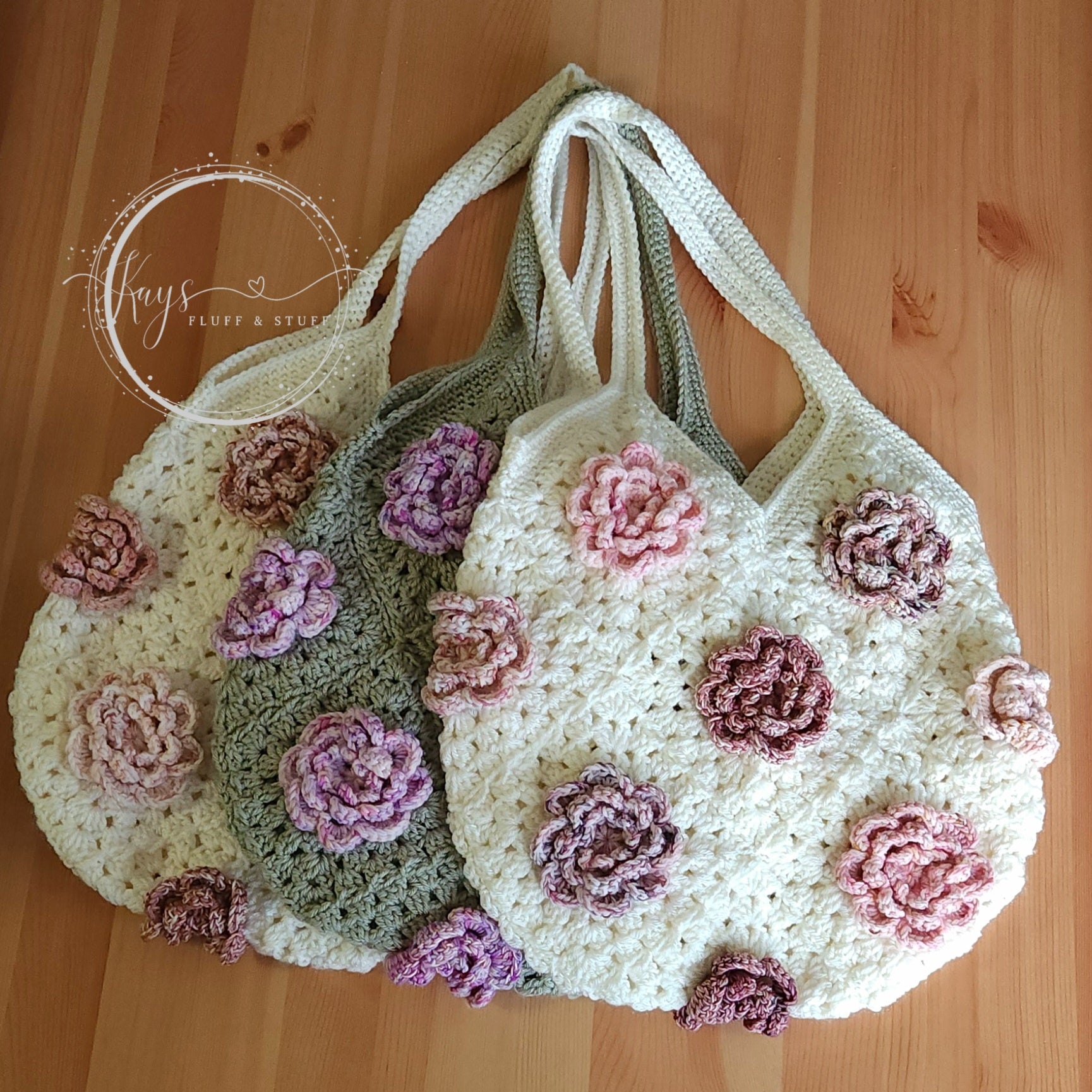 Floral Granny Square Crochet Bag