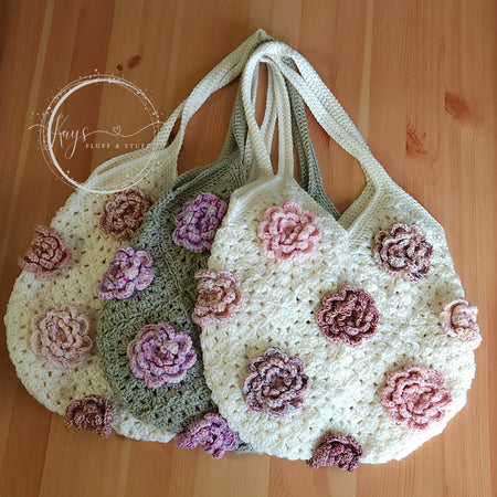 Floral Granny Square Crochet Bag