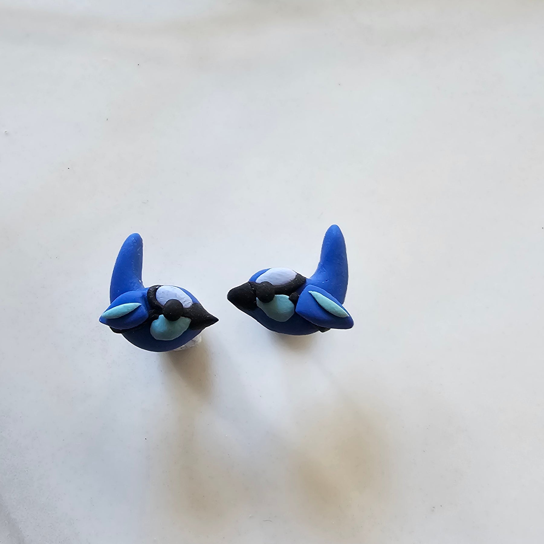 Splendid Fairy Wren Stud Earrings , Handmade,Bird Jewelery.