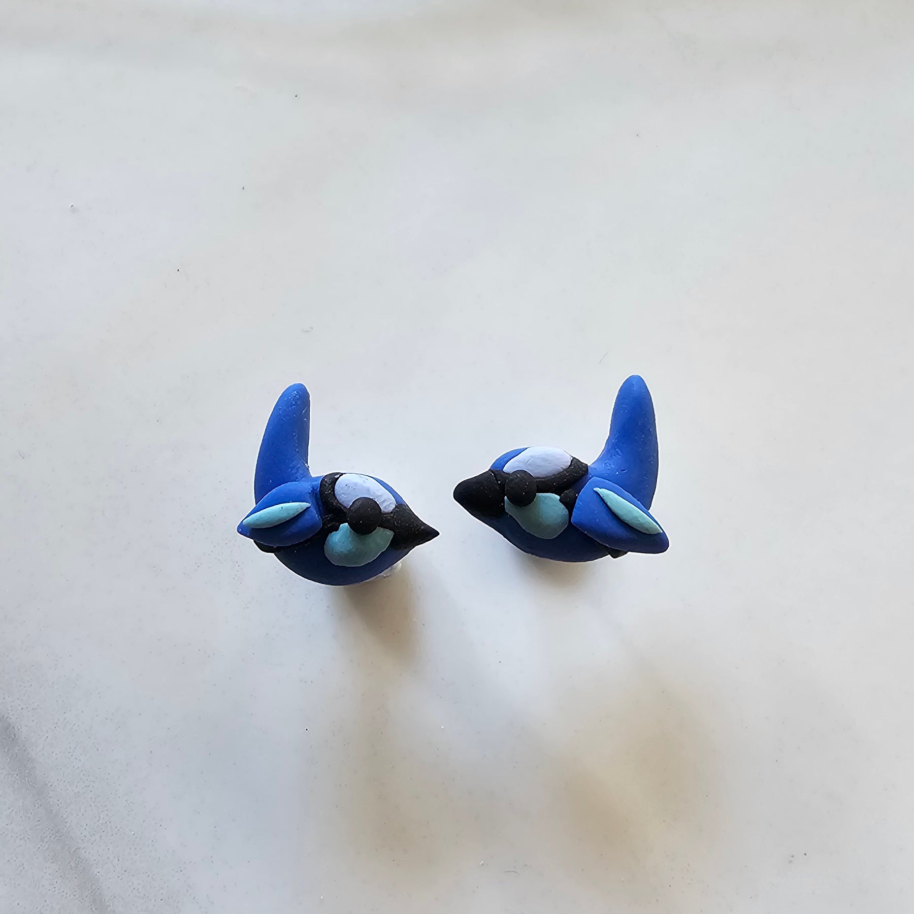 Splendid Fairy Wren Stud Earrings , Handmade,Bird Jewelery.