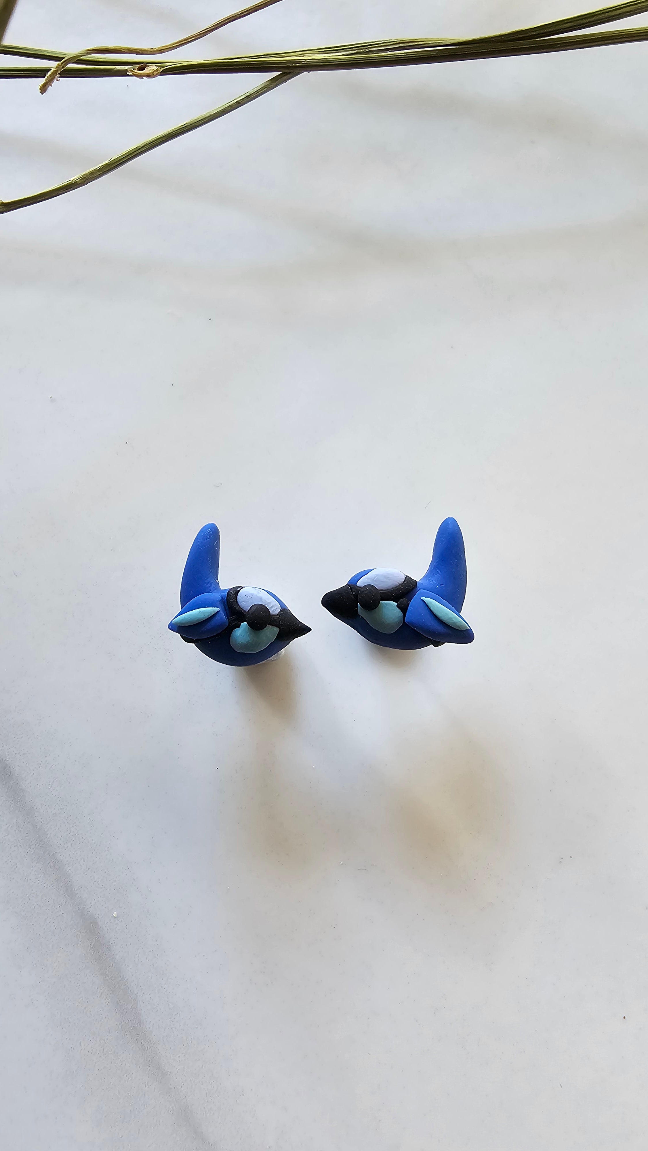 Splendid Fairy Wren Stud Earrings , Handmade,Bird Jewelery.