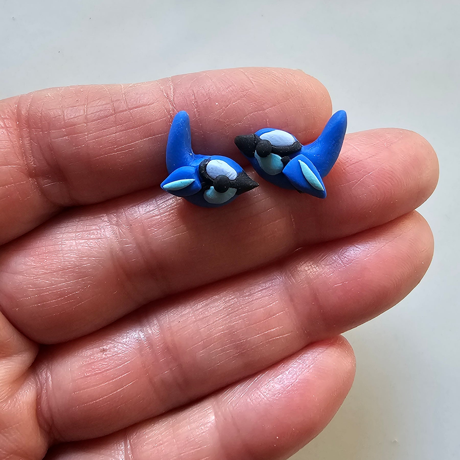 Splendid Fairy Wren Stud Earrings , Handmade,Bird Jewelery.