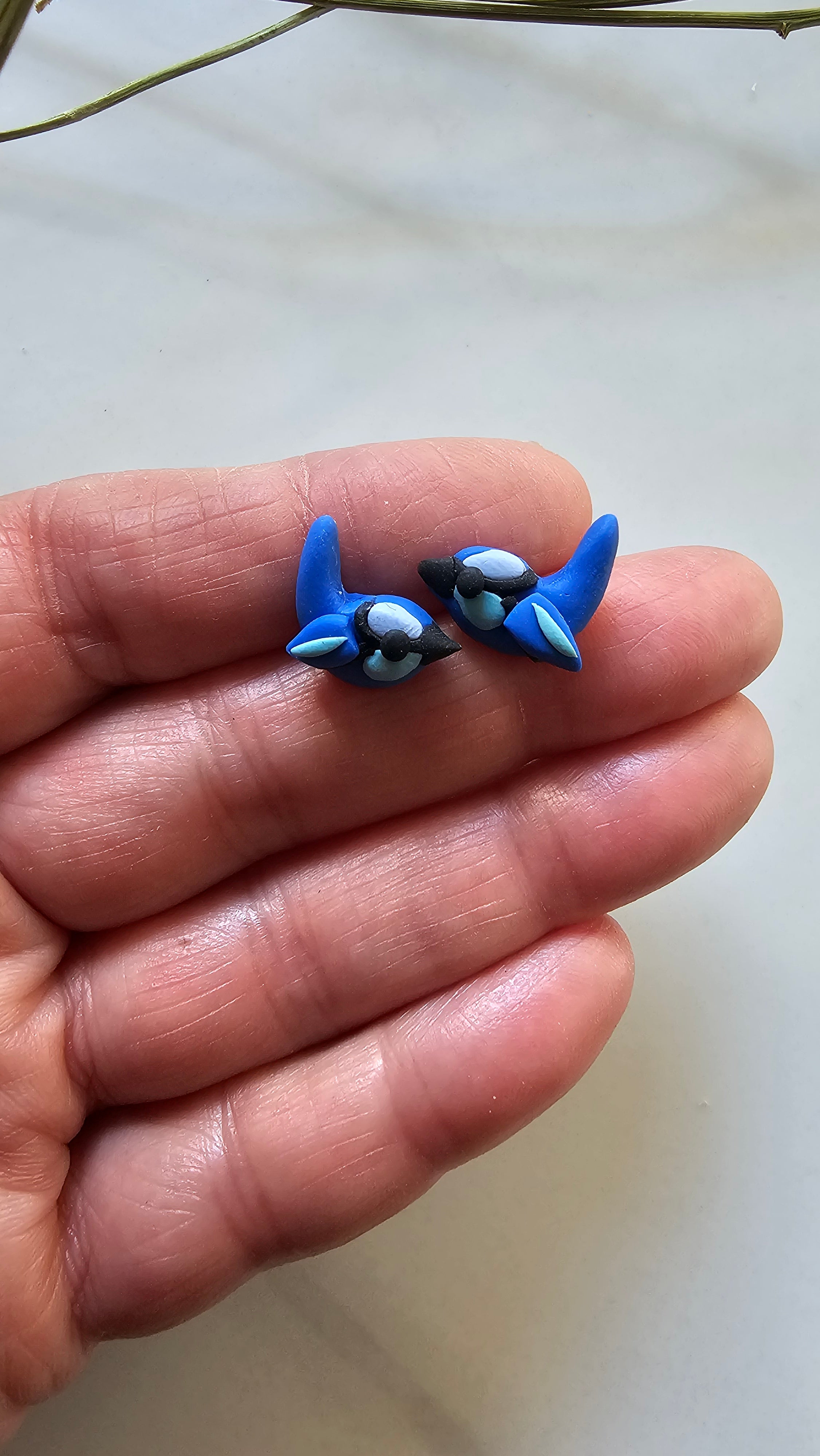 Splendid Fairy Wren Stud Earrings , Handmade,Bird Jewelery.