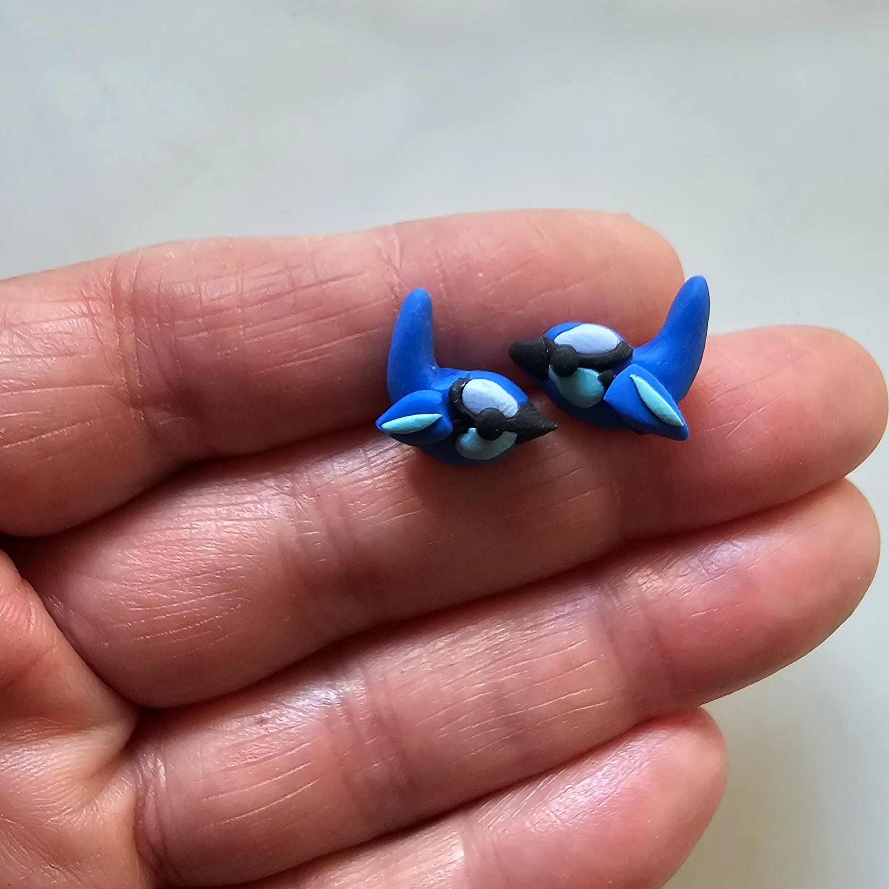 Splendid Fairy Wren Stud Earrings , Handmade,Bird Jewelery.