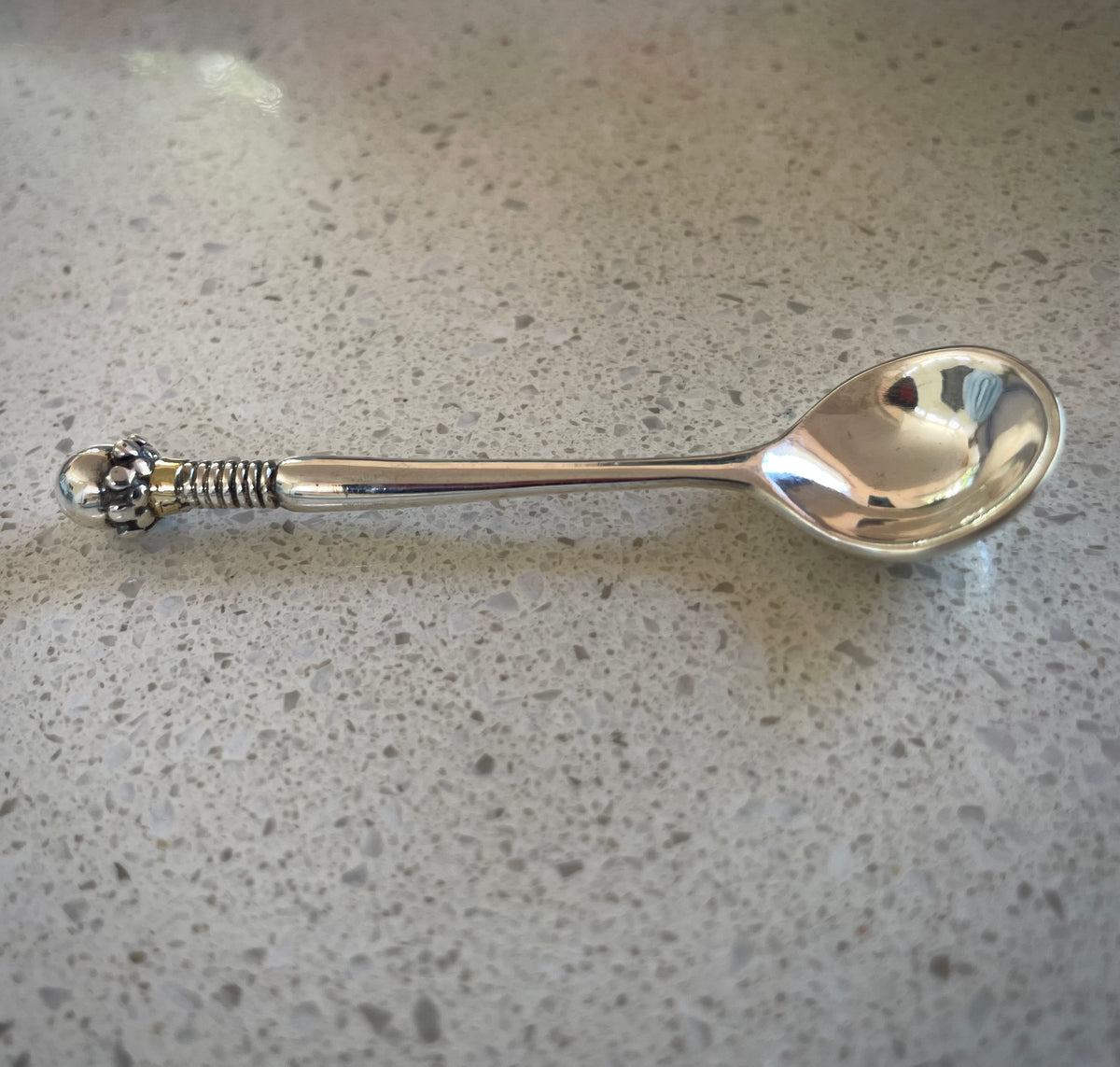 Cute sterling silver salt spoon