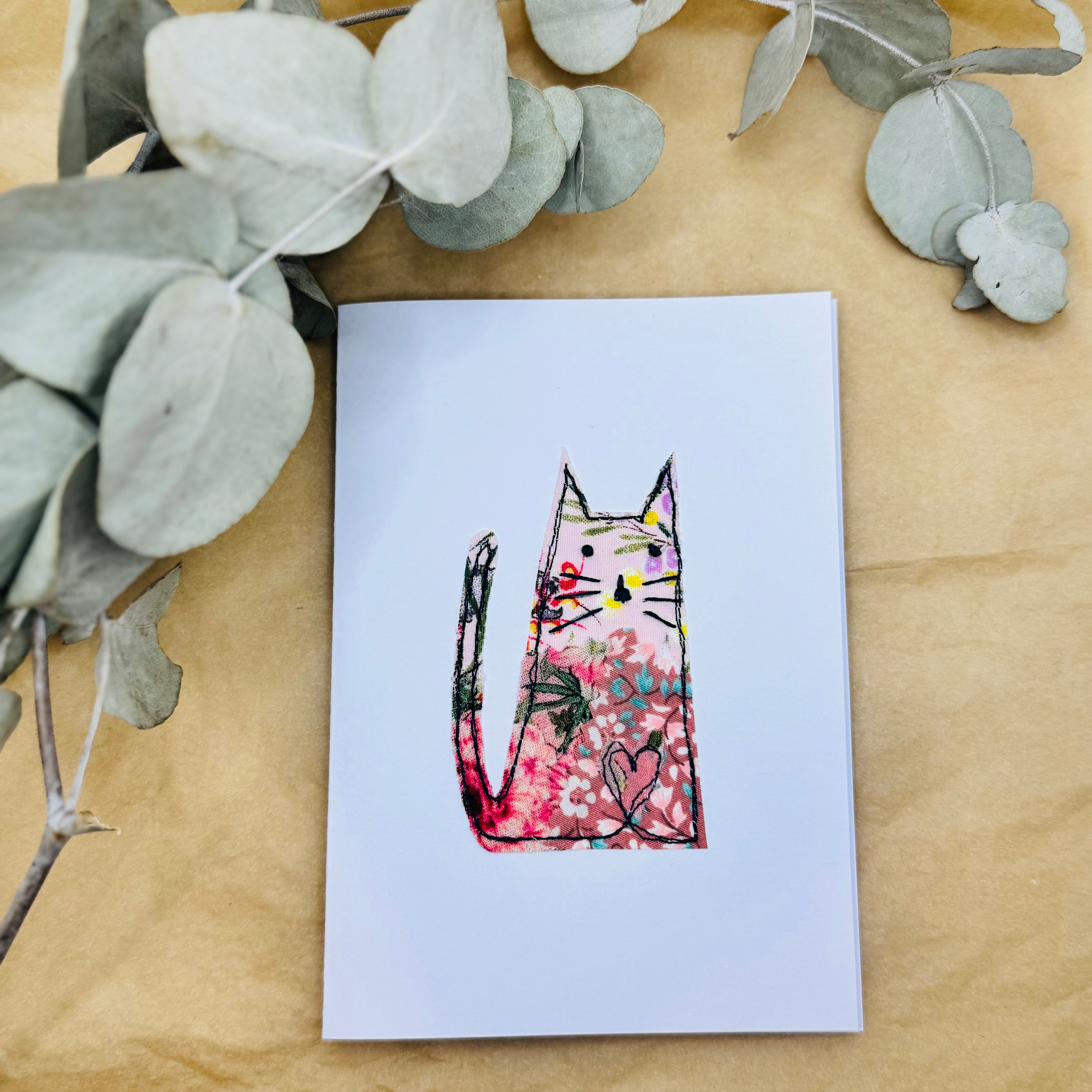 Upcycled handmade animal cards