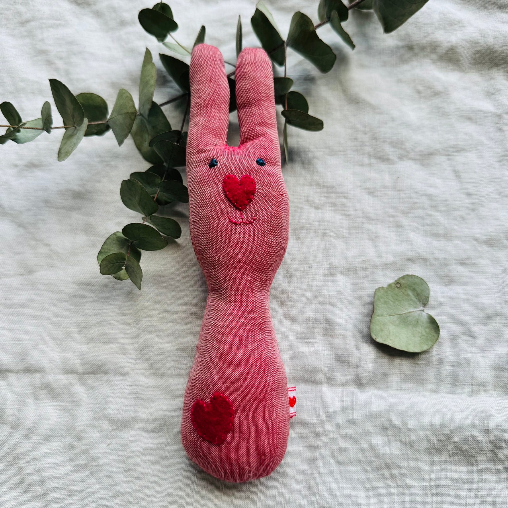 Handmade Bunny Rattle - Lots of options including Liberty