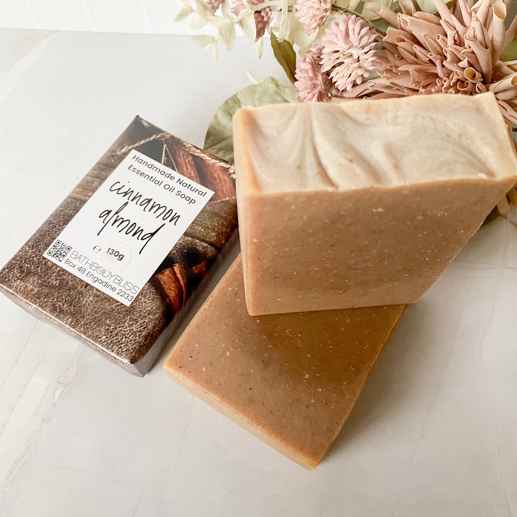 Cinnamon Almond - Handmade Vegan Essential Oil Soap with Almond Meal
