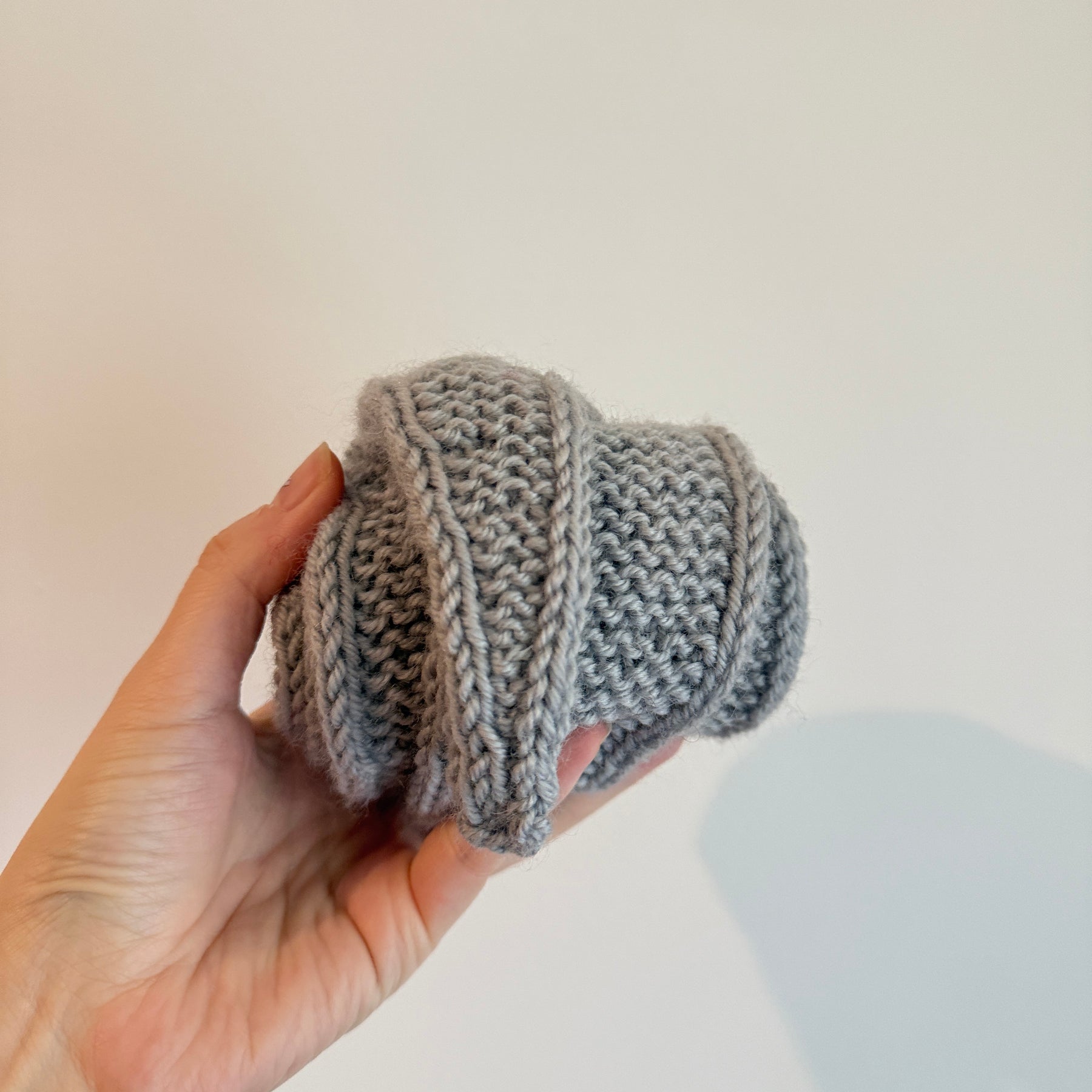 Knitted sophie scarf light grey