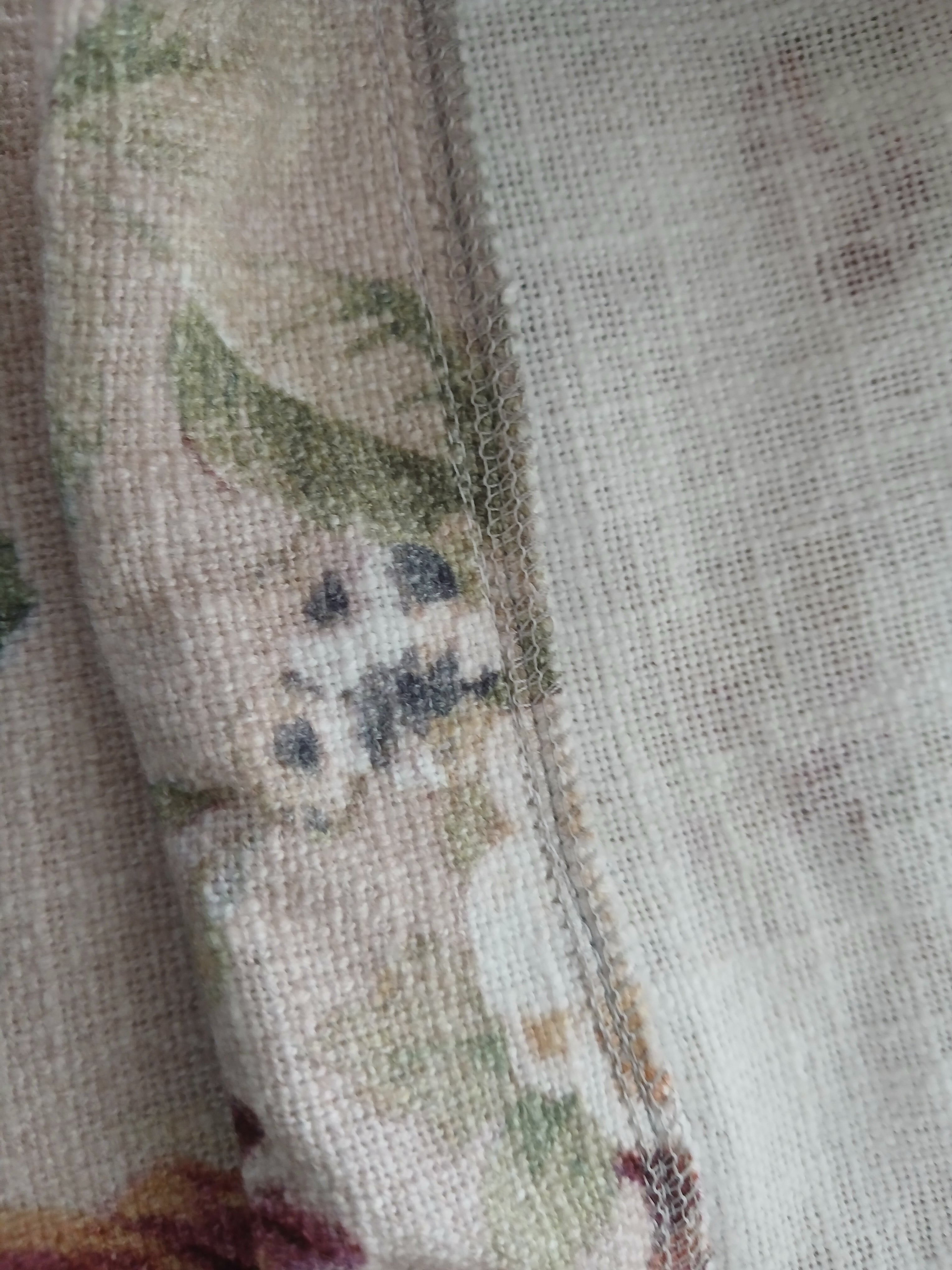 Reusable Linen Bread Bag - English Rose Print