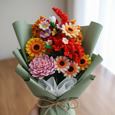 The "Sunshine in a Box" Flower Bouquet | Forever Chenille Bloom Arrangement