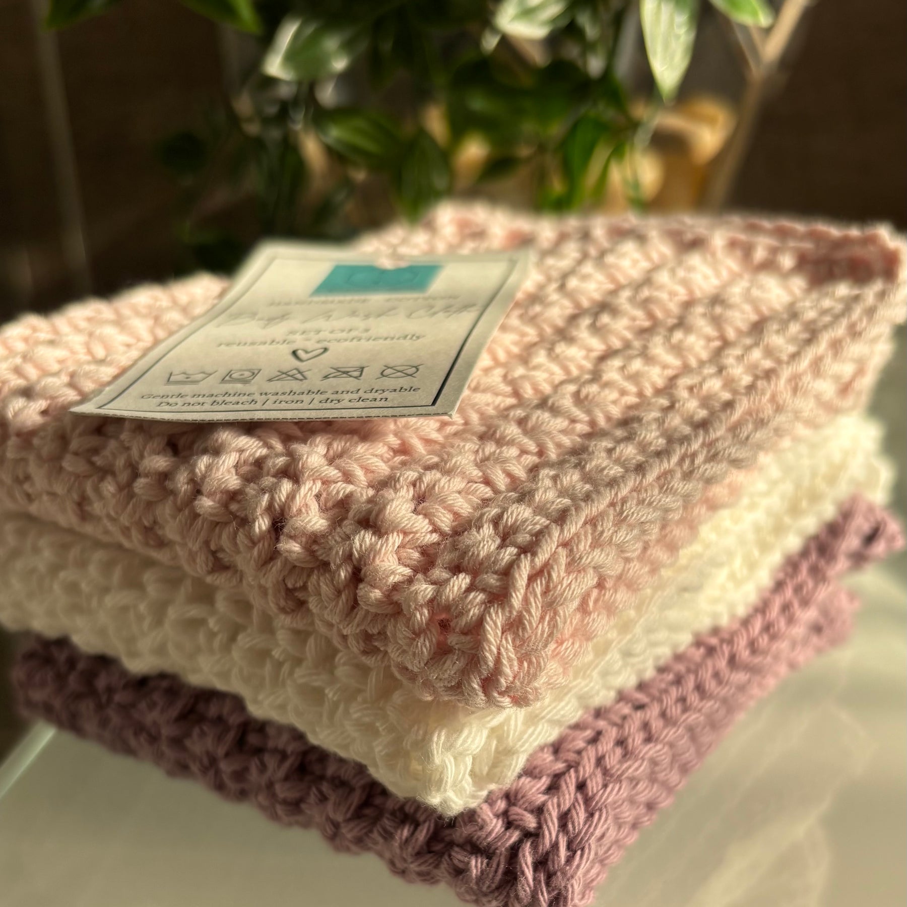 Reusable Wash Cloths - Set 3 - Cotton