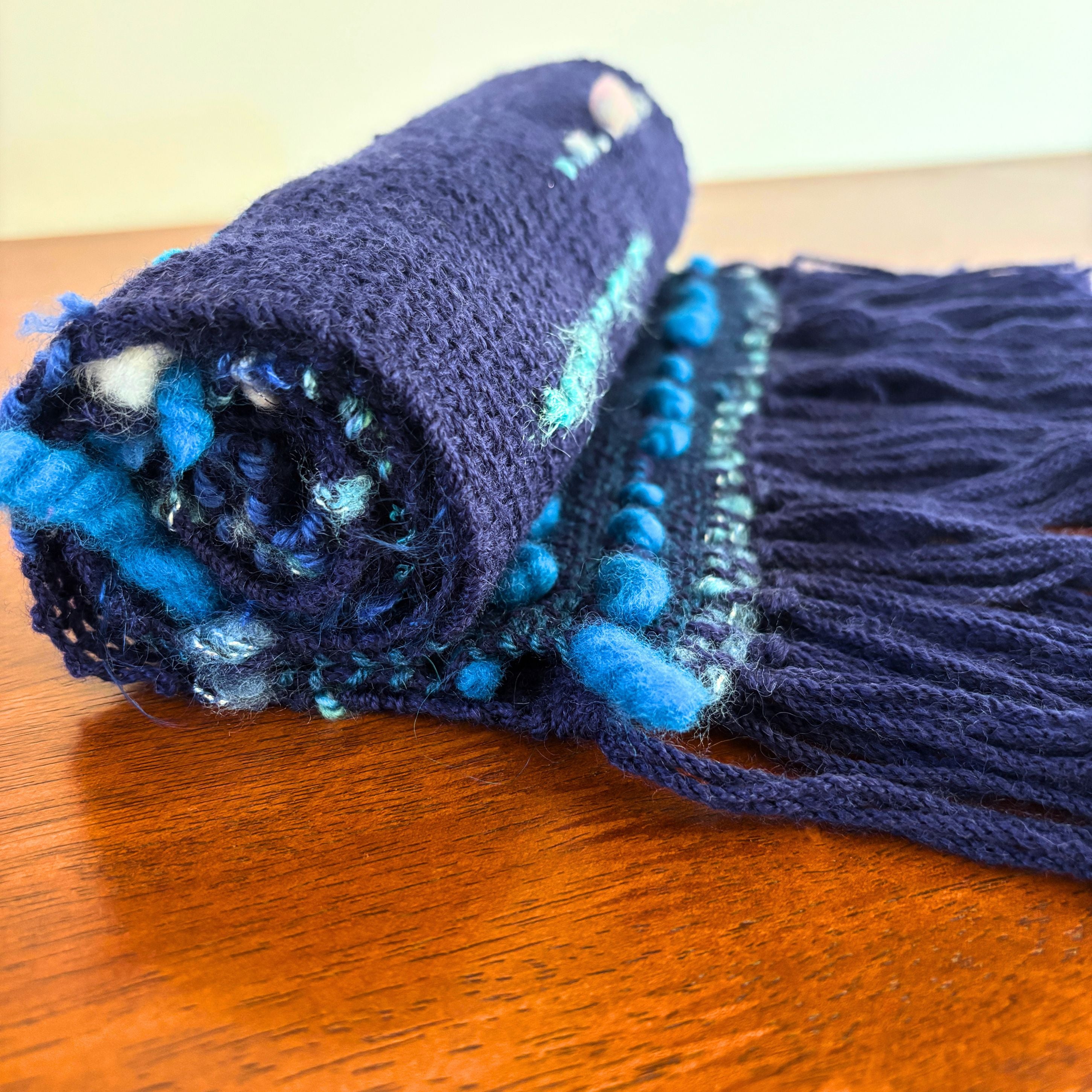Handwoven Scarf - Shades of Blue