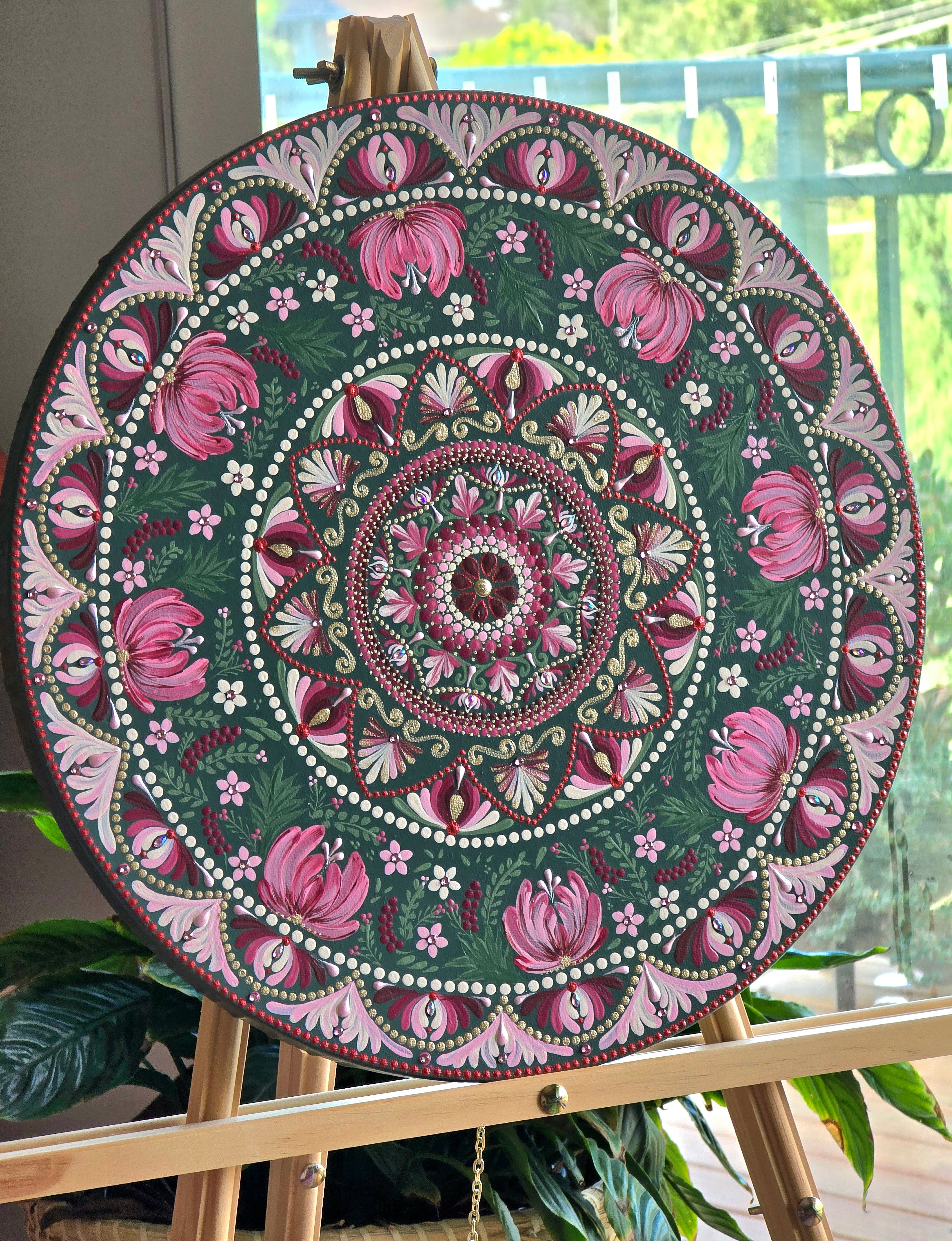 "Anais" - Original, one-of-a-kind mandala painting.