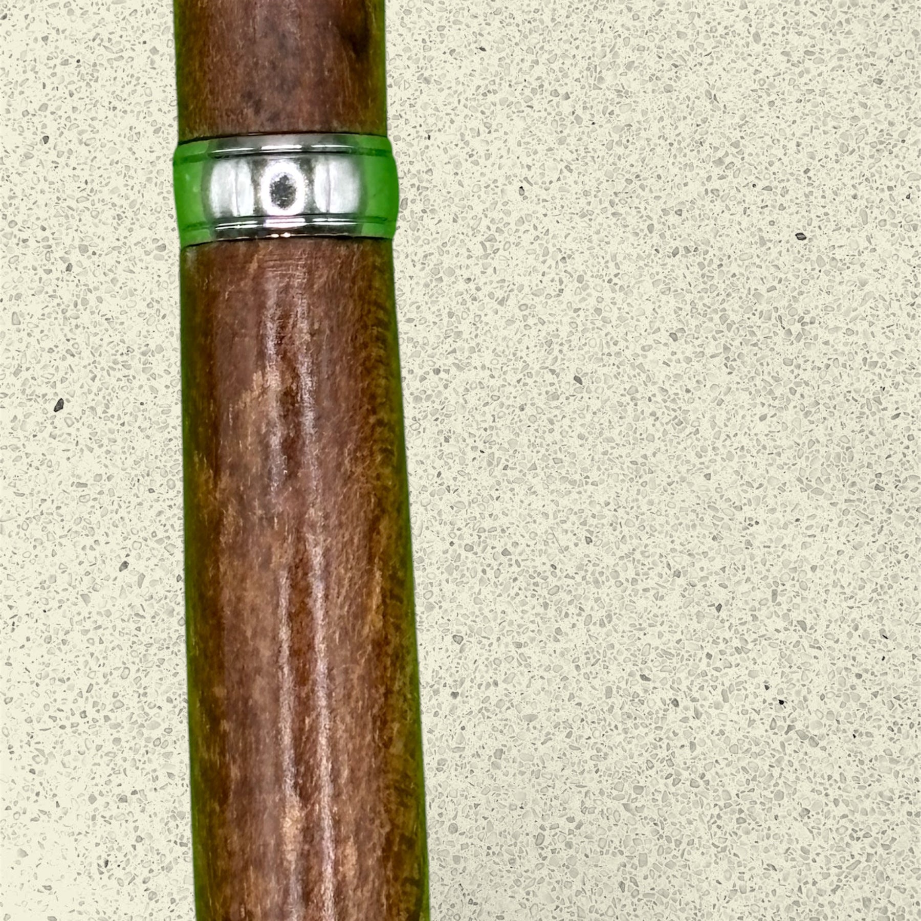 Handcrafted Peppercorn Timber Slimline Pen – Chrome Accents – One-of-a-Kind