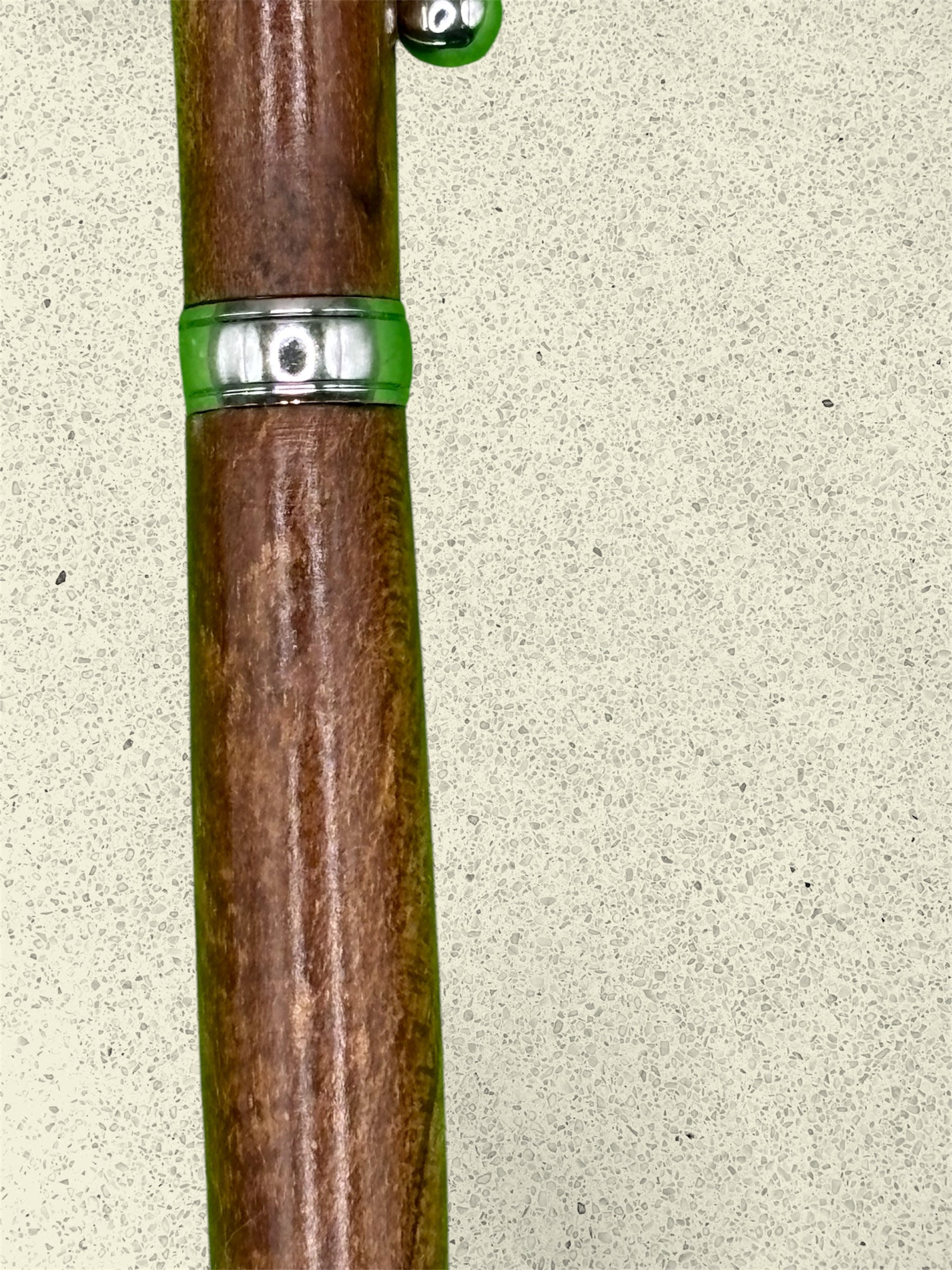 Handcrafted Peppercorn Timber Slimline Pen – Chrome Accents – One-of-a-Kind
