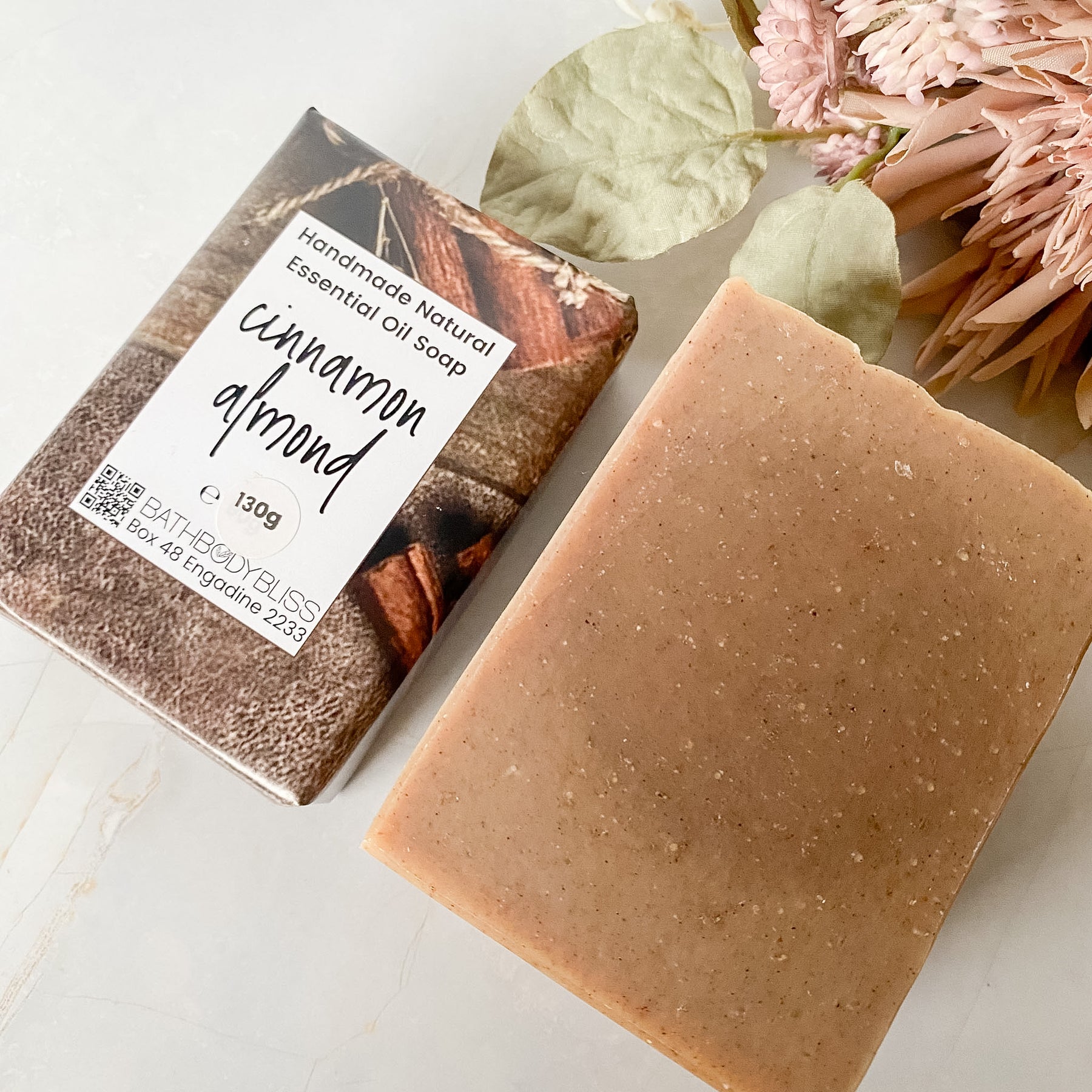 Cinnamon Almond - Handmade Vegan Essential Oil Soap with Almond Meal
