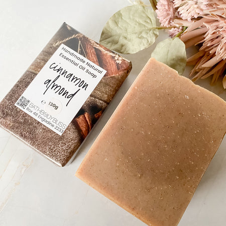 Cinnamon Almond - Handmade Vegan Essential Oil Soap with Almond Meal