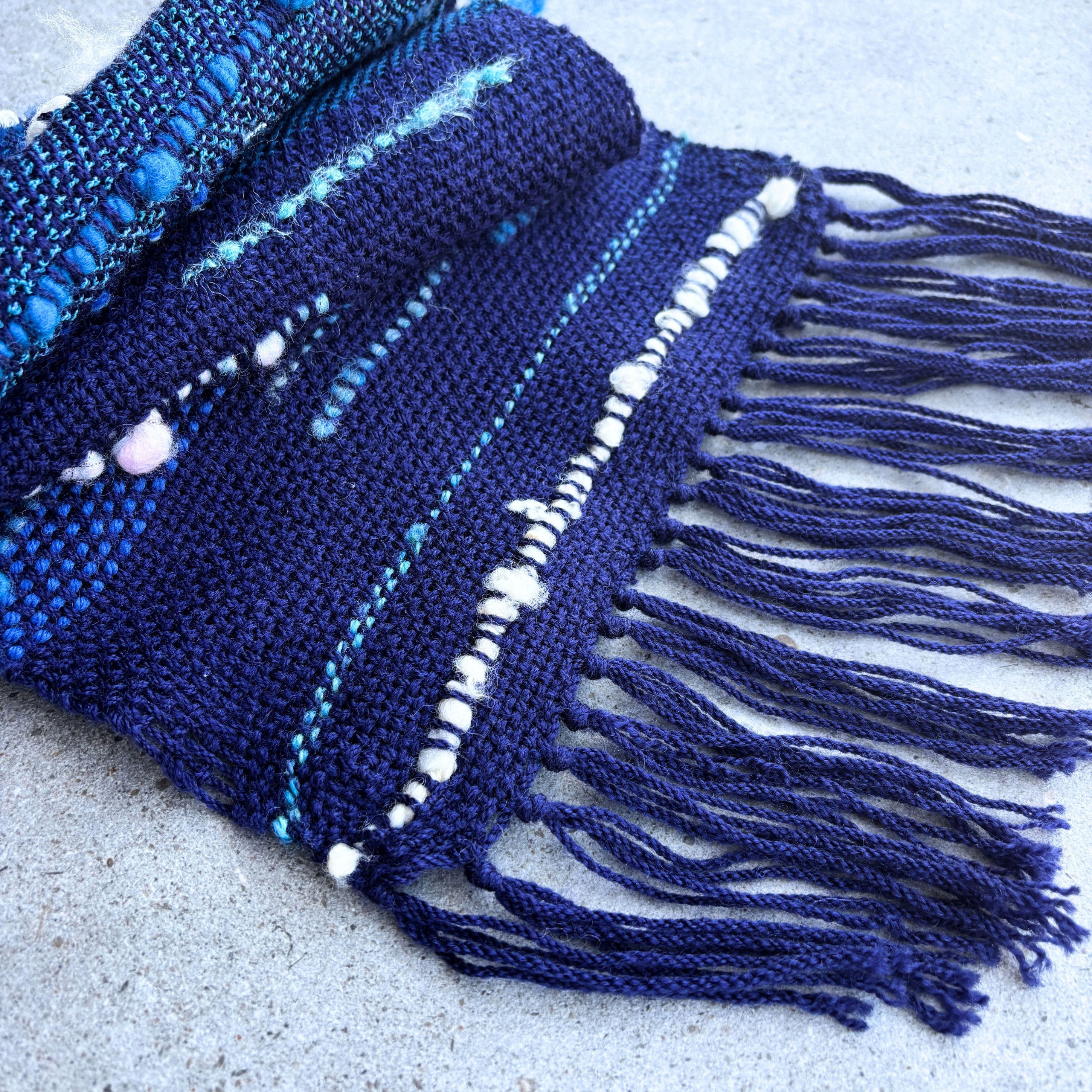 Handwoven Scarf - Shades of Blue