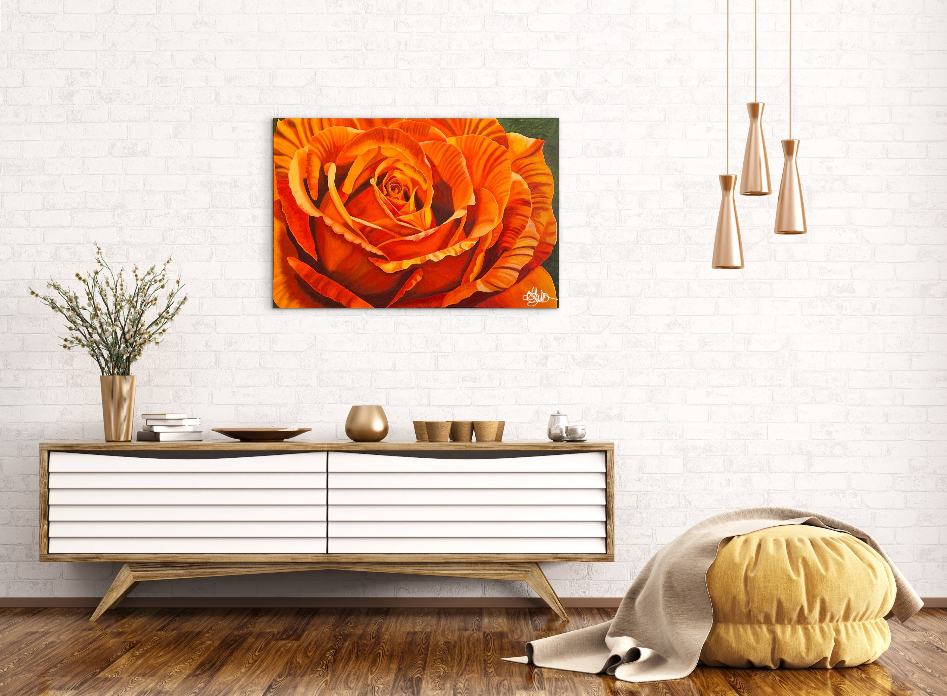 Golden Ember - Oil Painting - Hand Painted