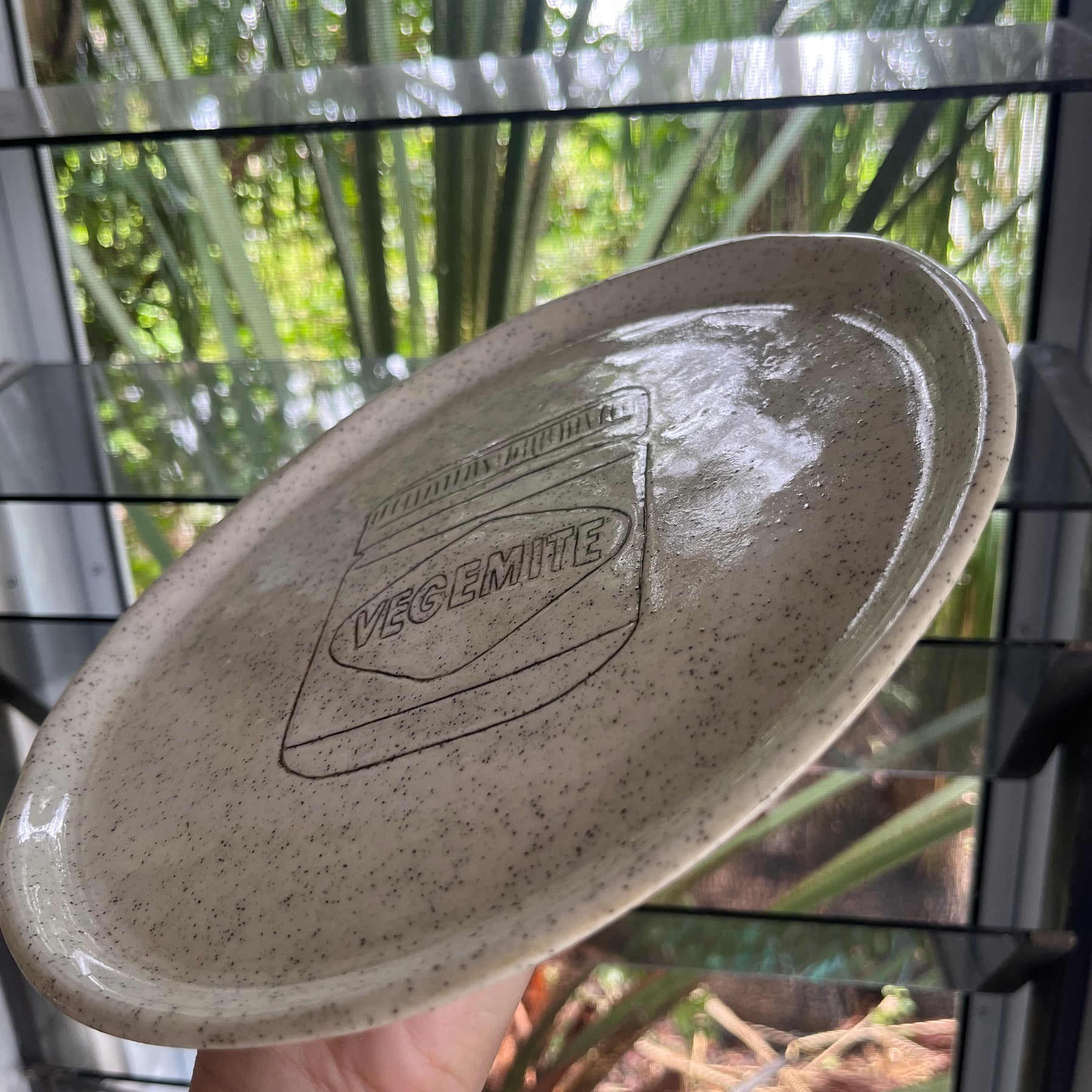 Handmade Ceramic Vegemite Plate