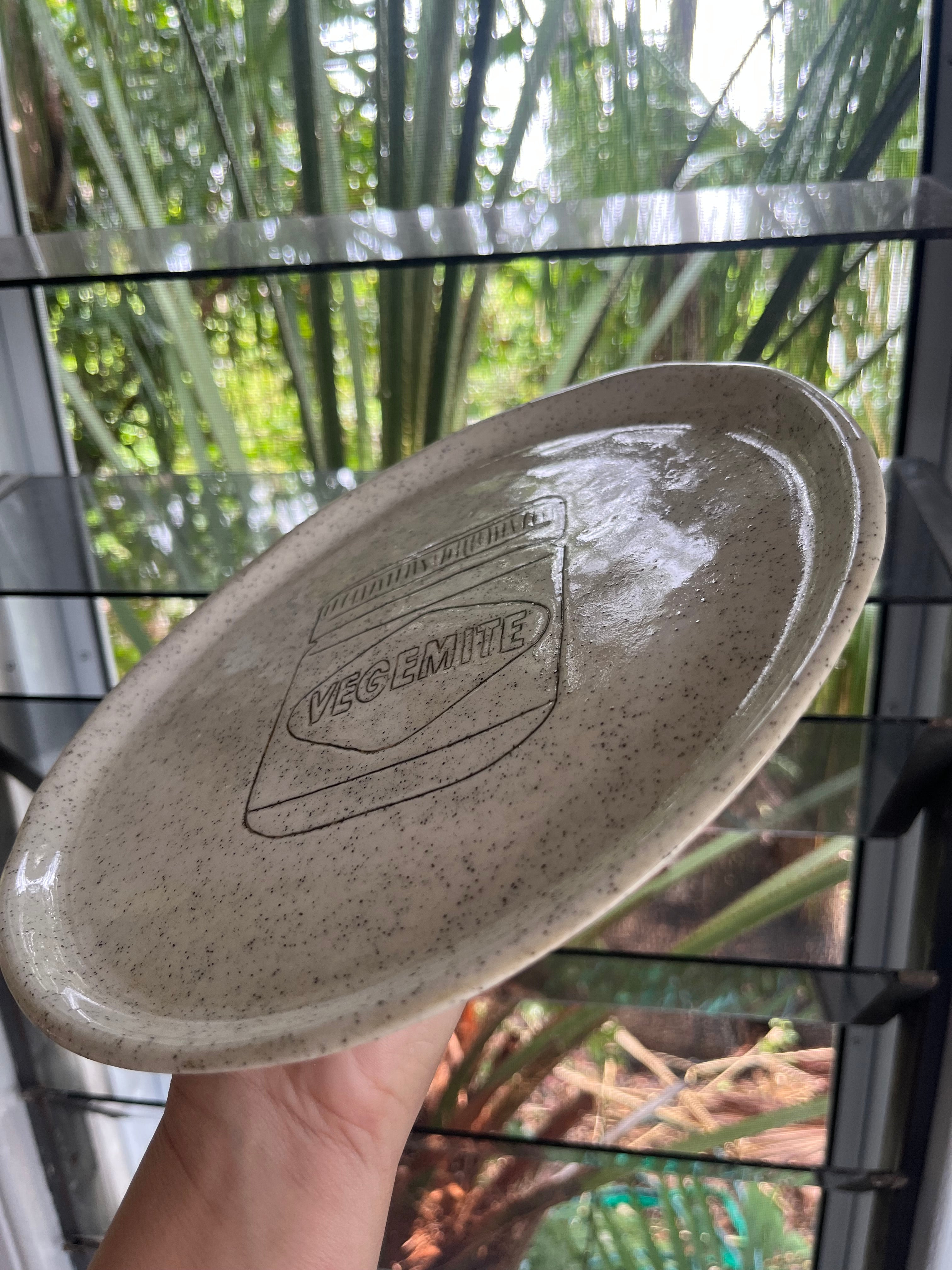 Handmade Ceramic Vegemite Plate