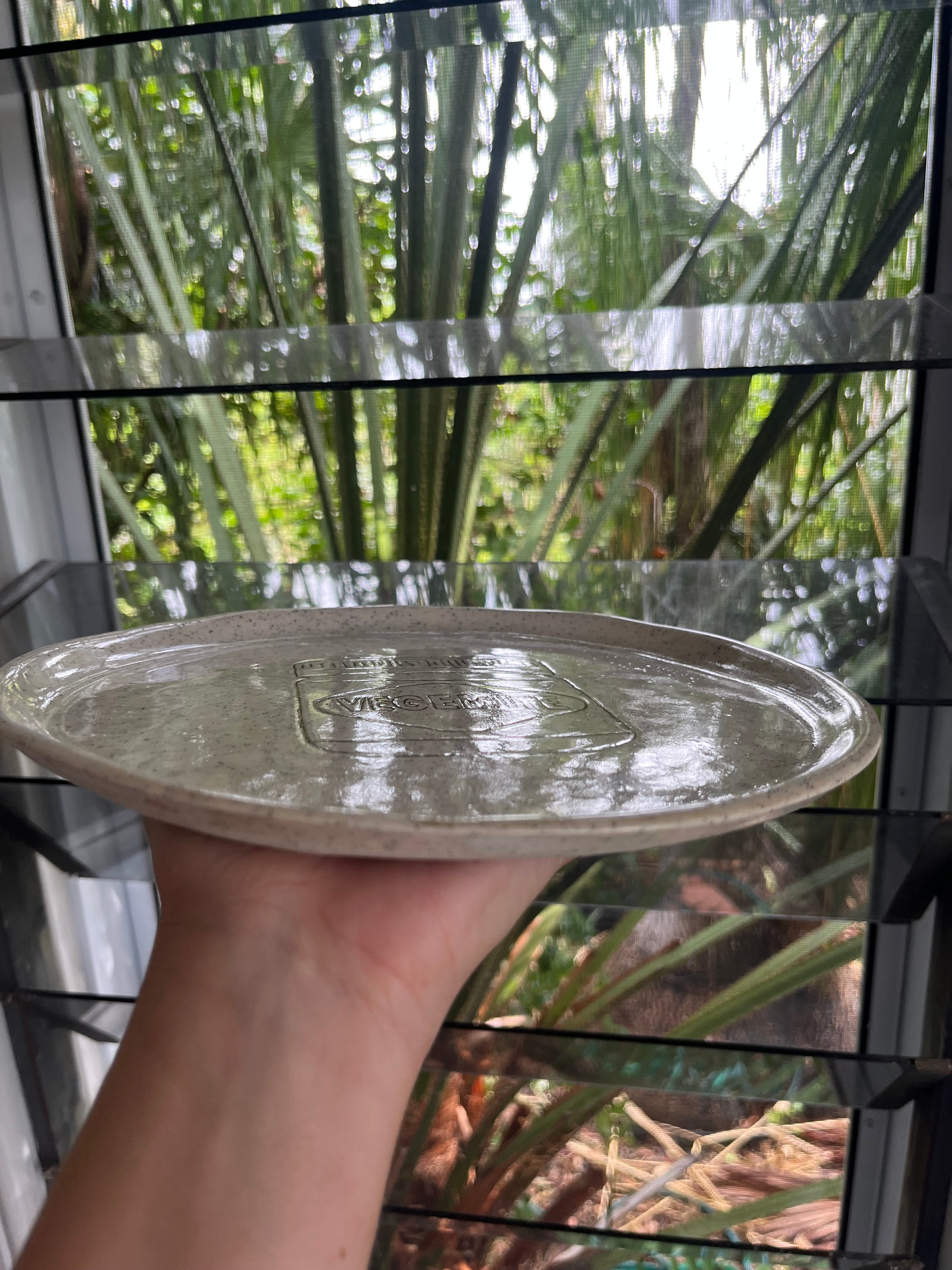 Handmade Ceramic Vegemite Plate