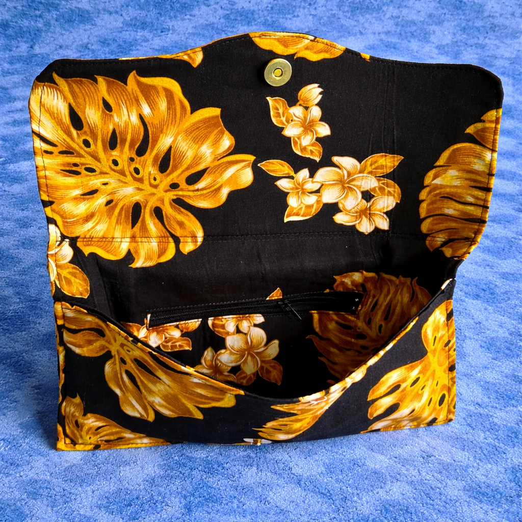 Black & Gold Elegant Handmade Evening Clutch