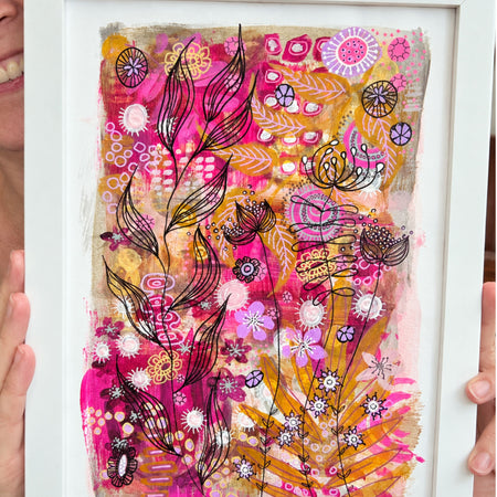 Original Hand Painted Artwork : Botanical Threads