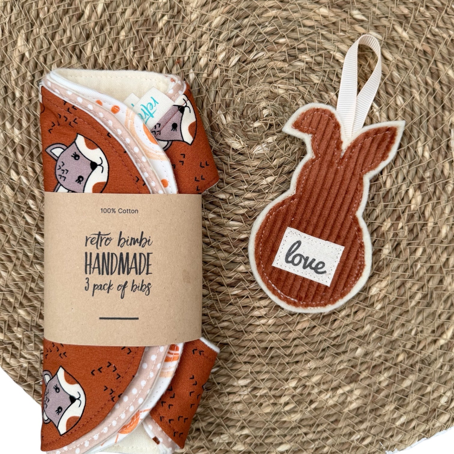 3 Dribble Bibs - Foxes