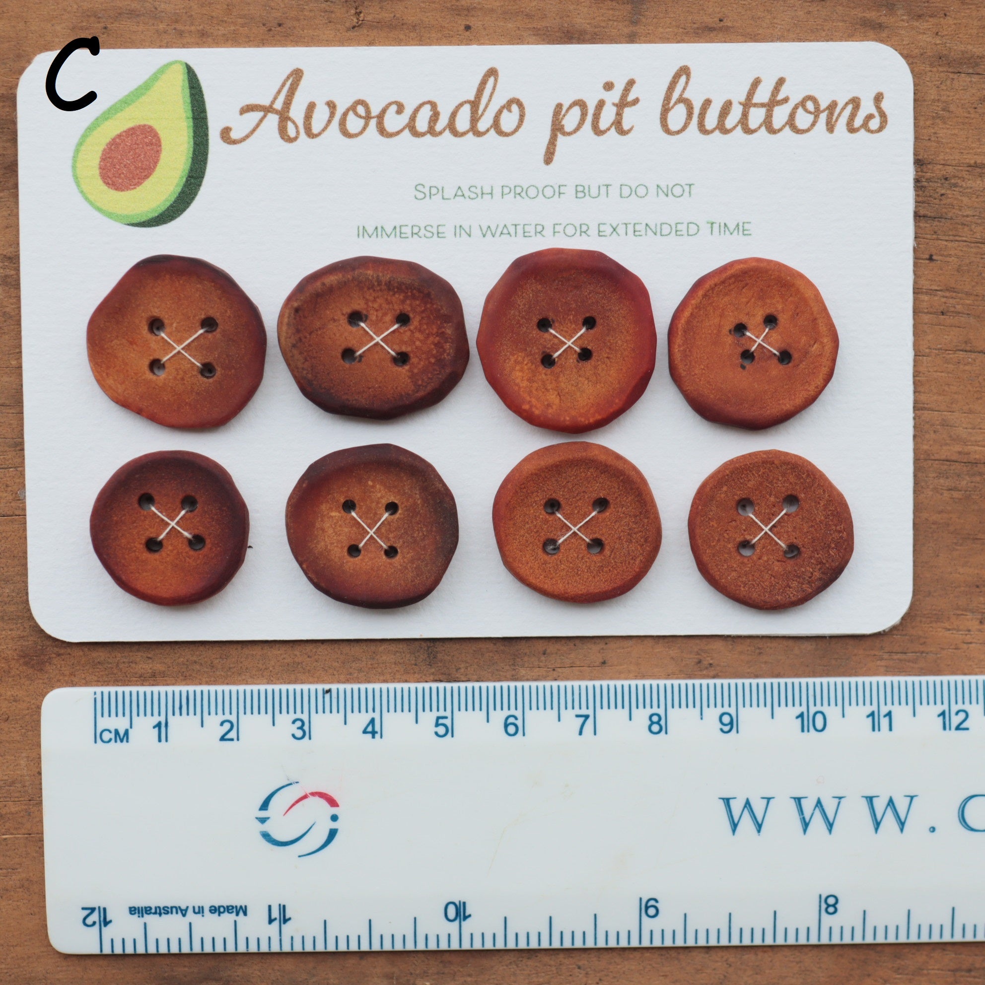 Hand carved Avocado pit Buttons. 5 to 10 Buttons on a card.