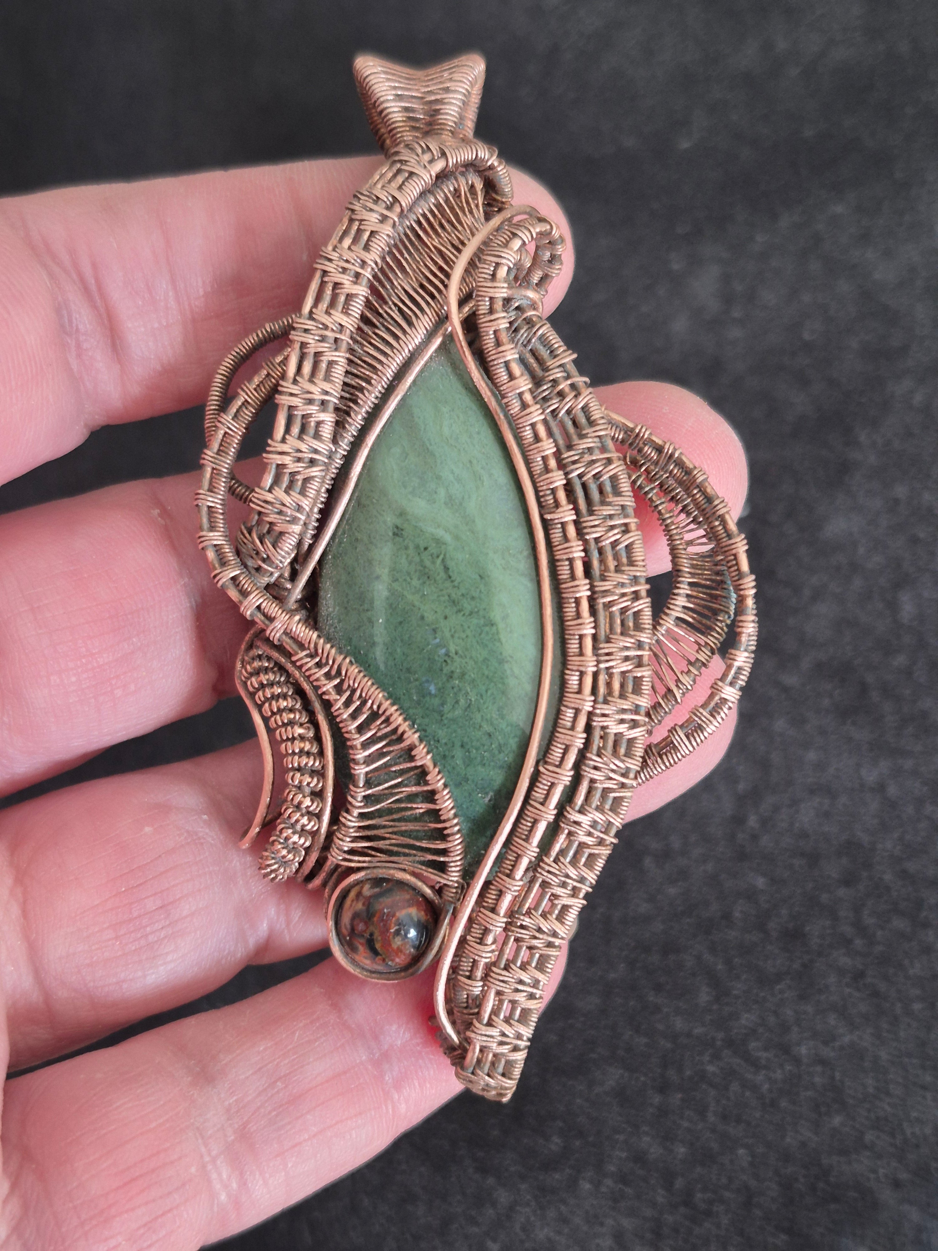 Whispering Fern Nephrite Jade Pendant
