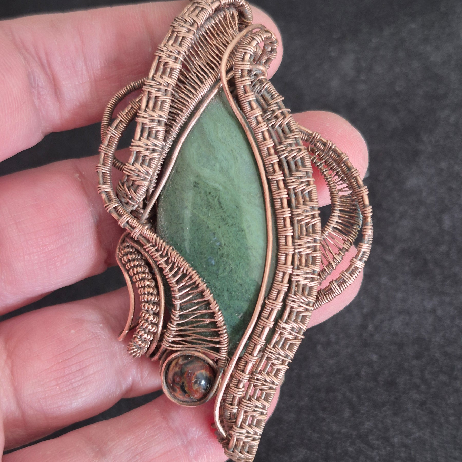 Whispering Fern Nephrite Jade Pendant