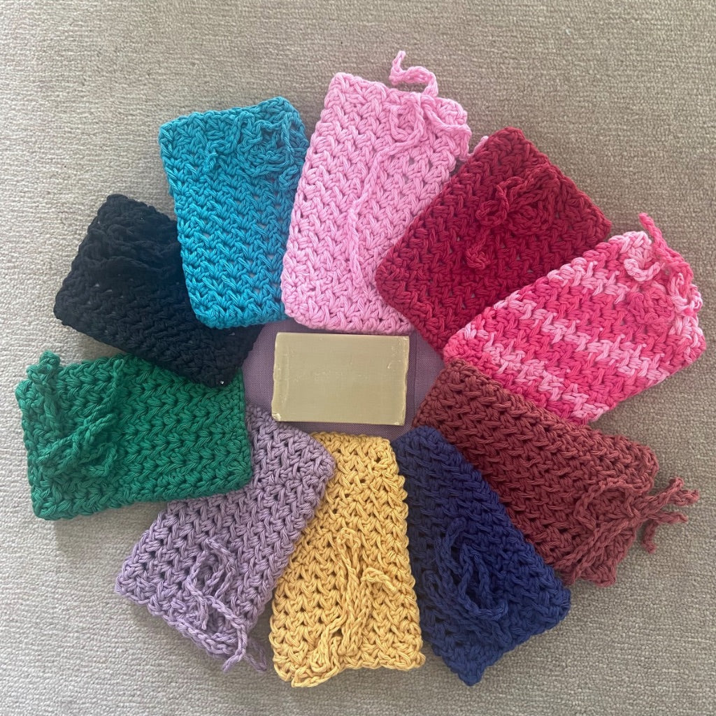Crocheted Eco-Friendly Bathroom Collection - Soap Sock