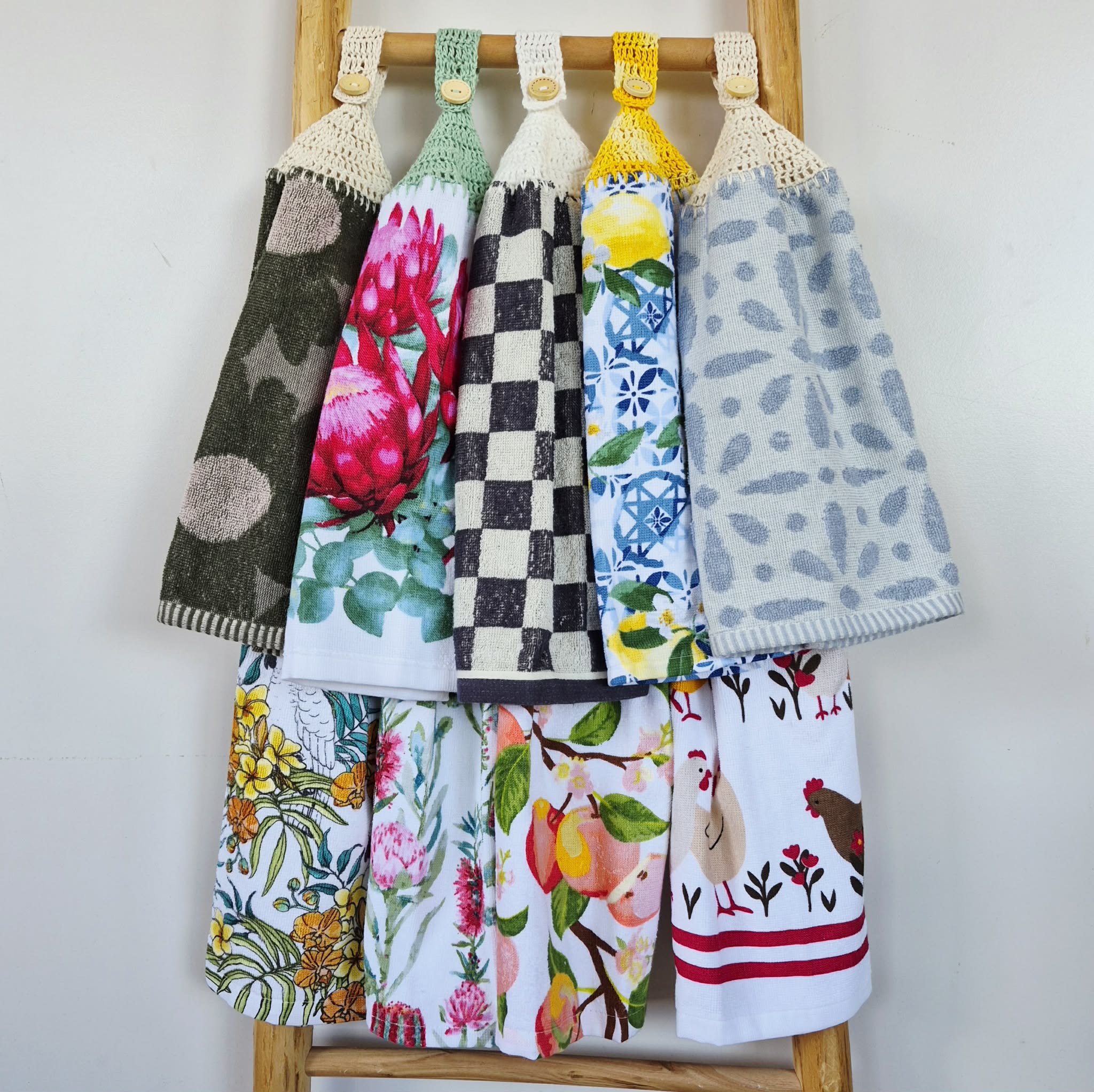Kitchen Hand Towel | Hanging | Cotton | SINGLE LAYER | 9 Styles - 1-9