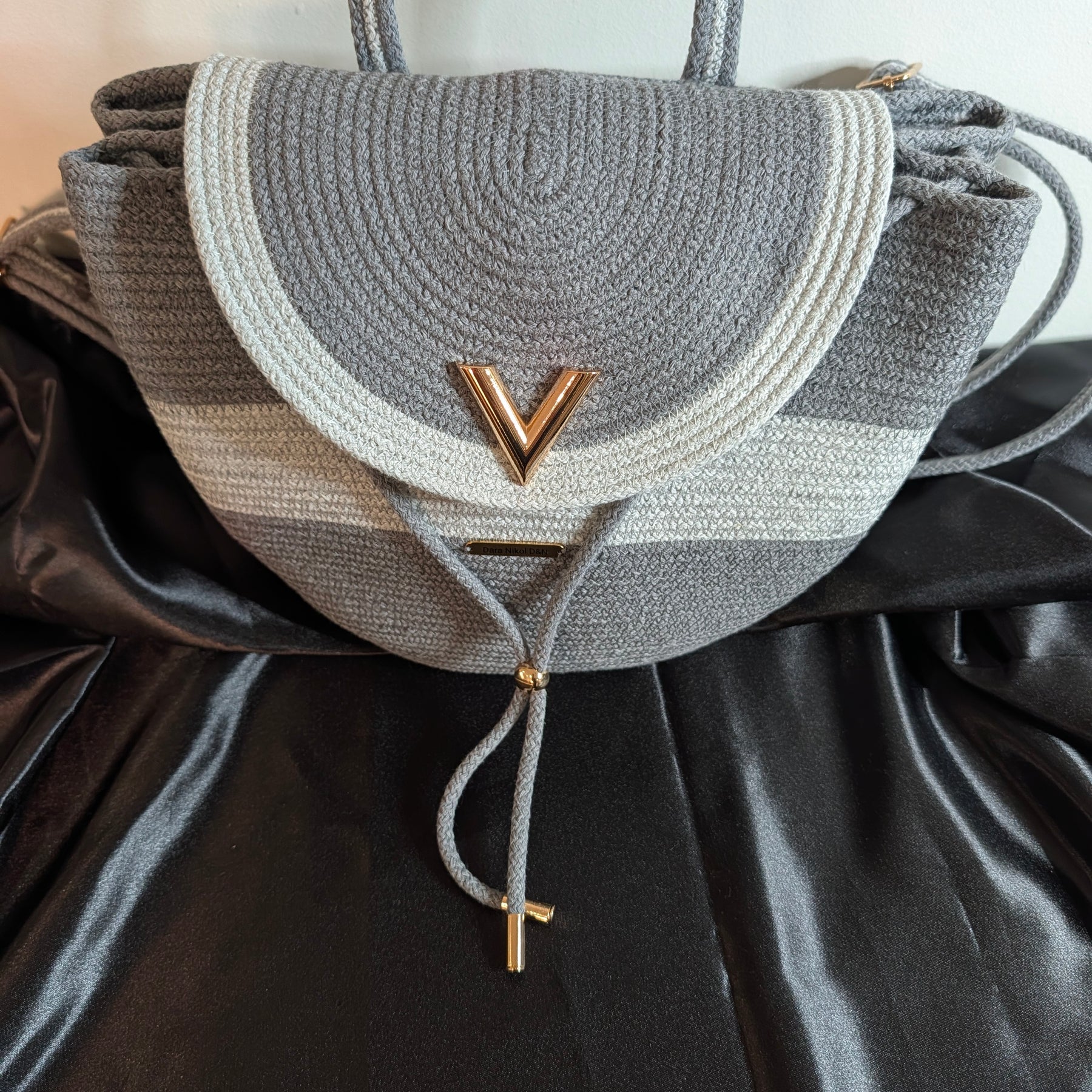 Velvet Medium Handmade Cotton Cord Shoulder Bag