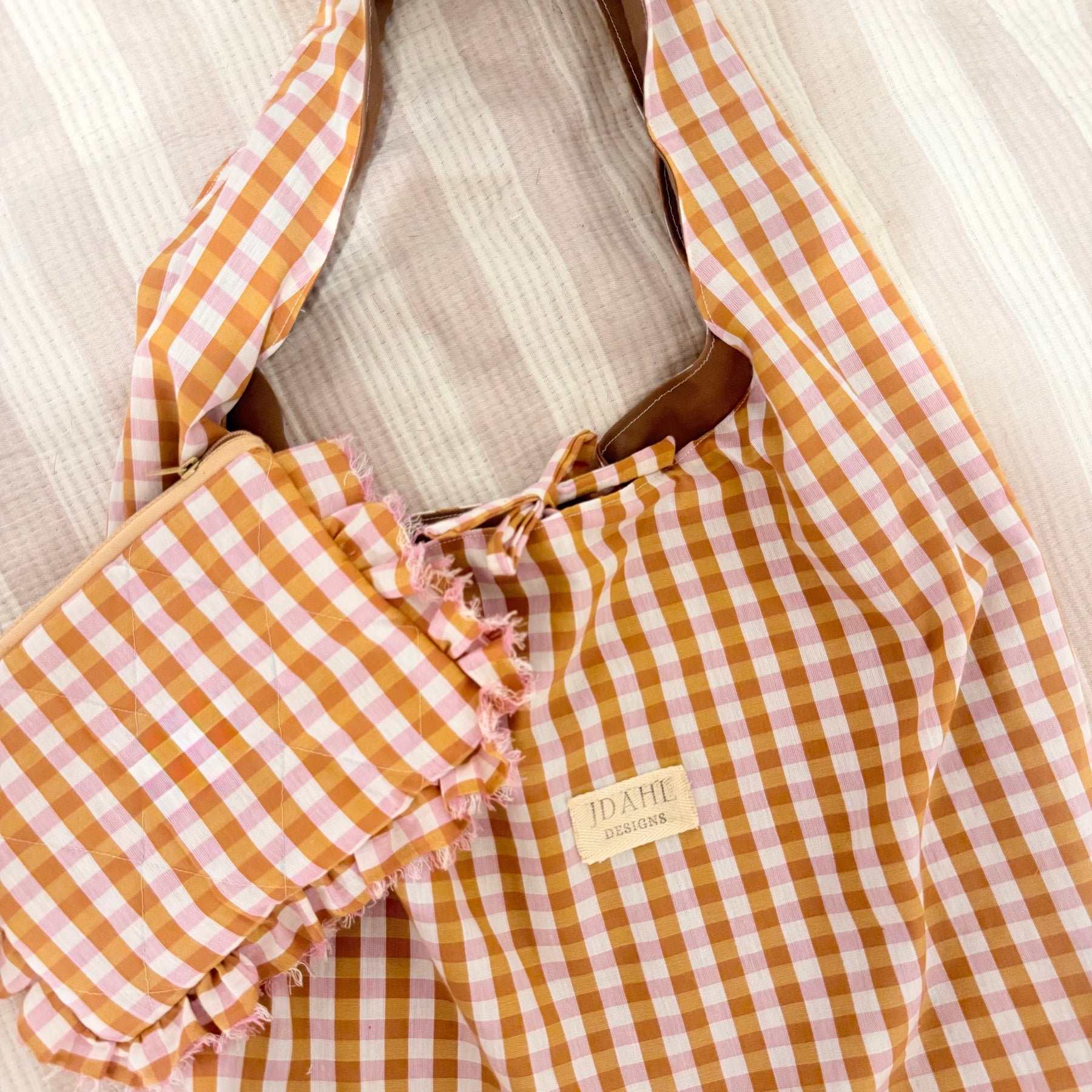 Handmade Gingham Shoulder Bag