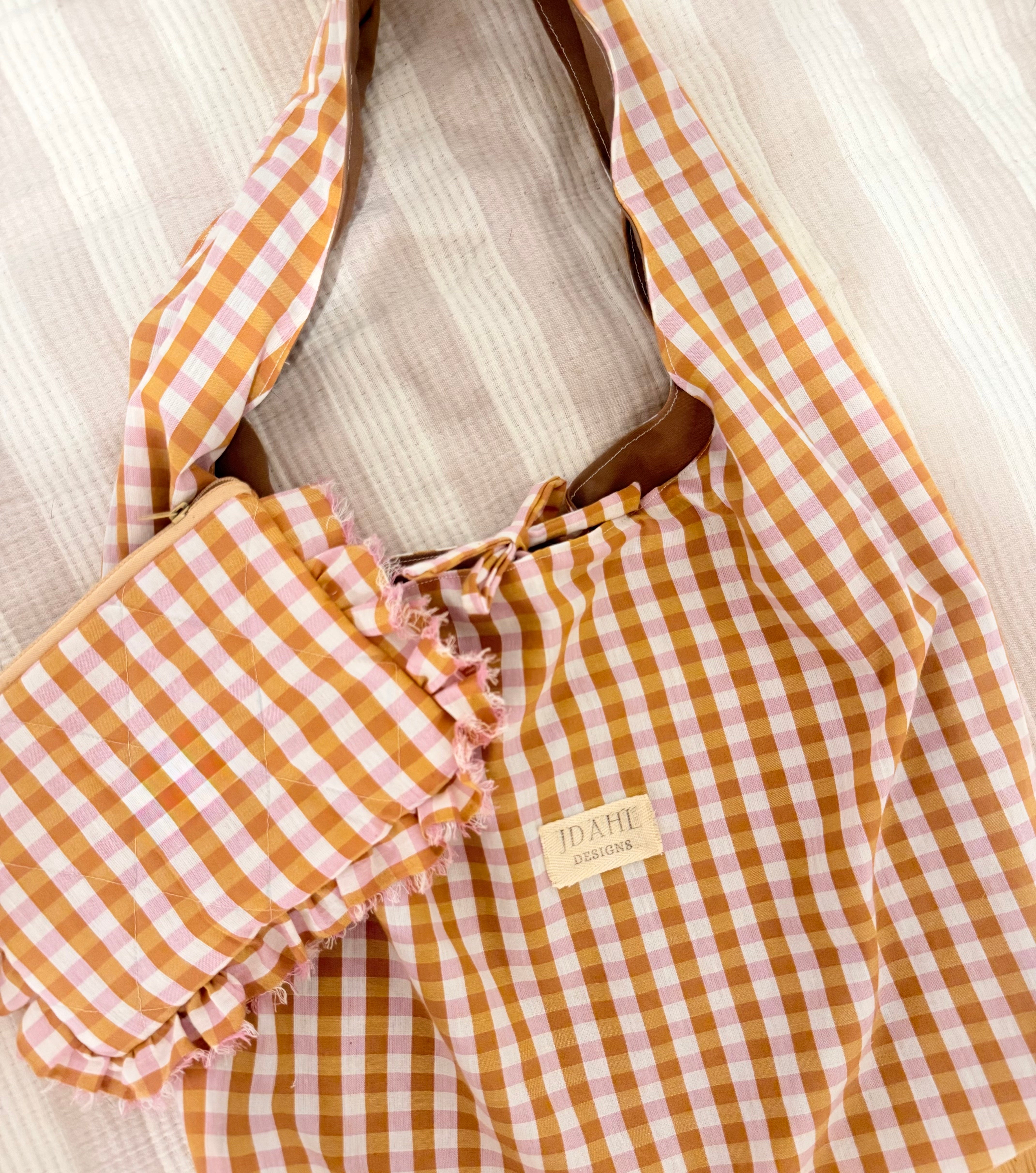 Handmade Gingham Shoulder Bag
