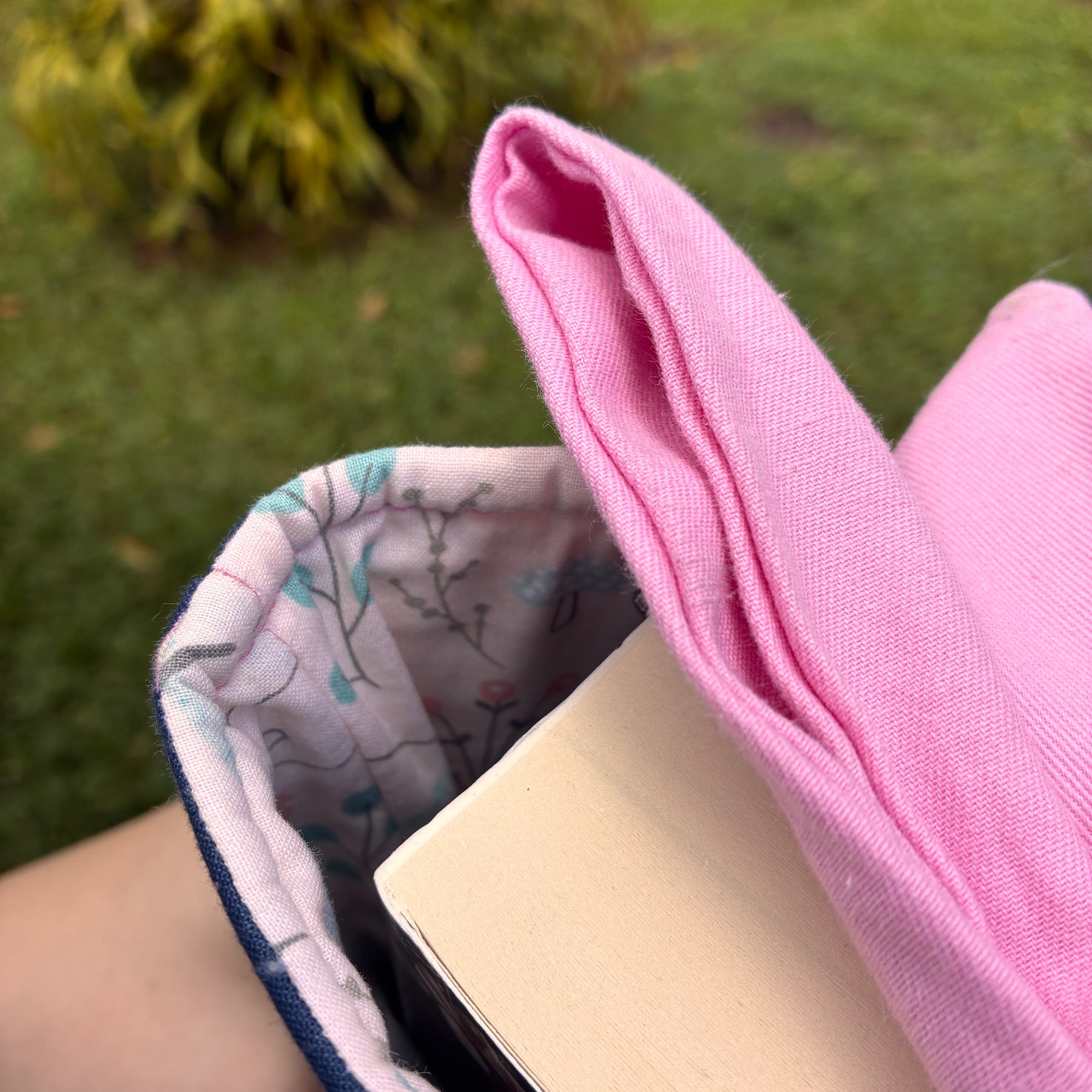 Large Book Sleeve (Navy & Pink Celestial)