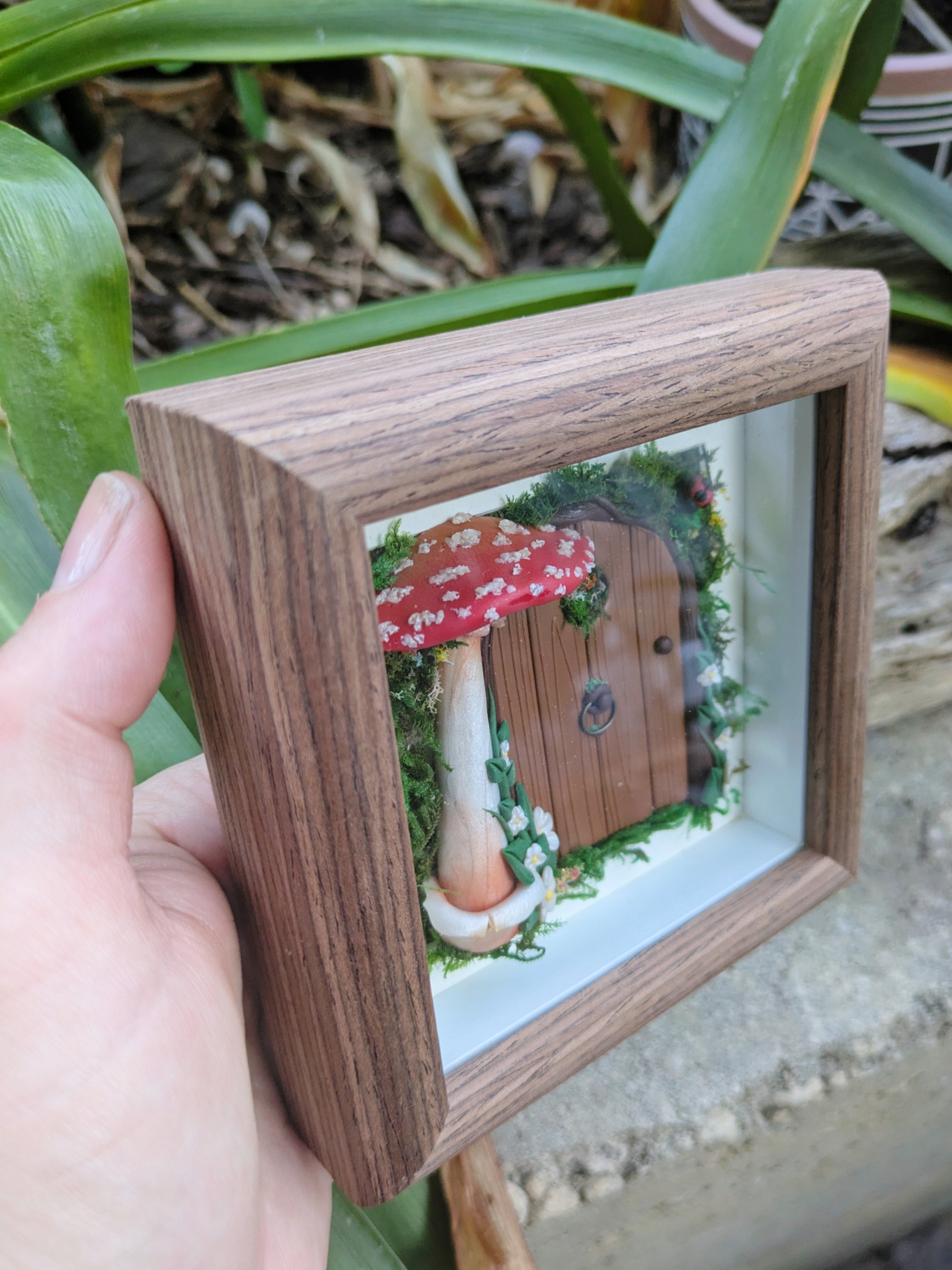 Enchanted Fairy Door displayed in a Shadow Box