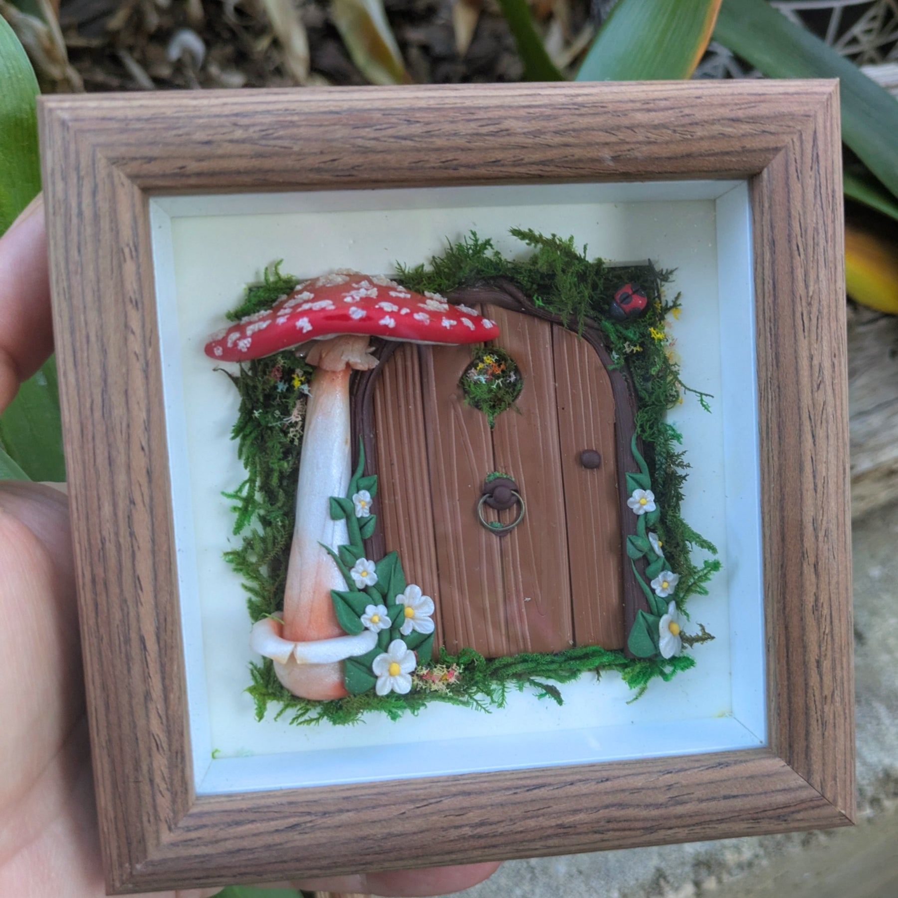 Enchanted Fairy Door displayed in a Shadow Box