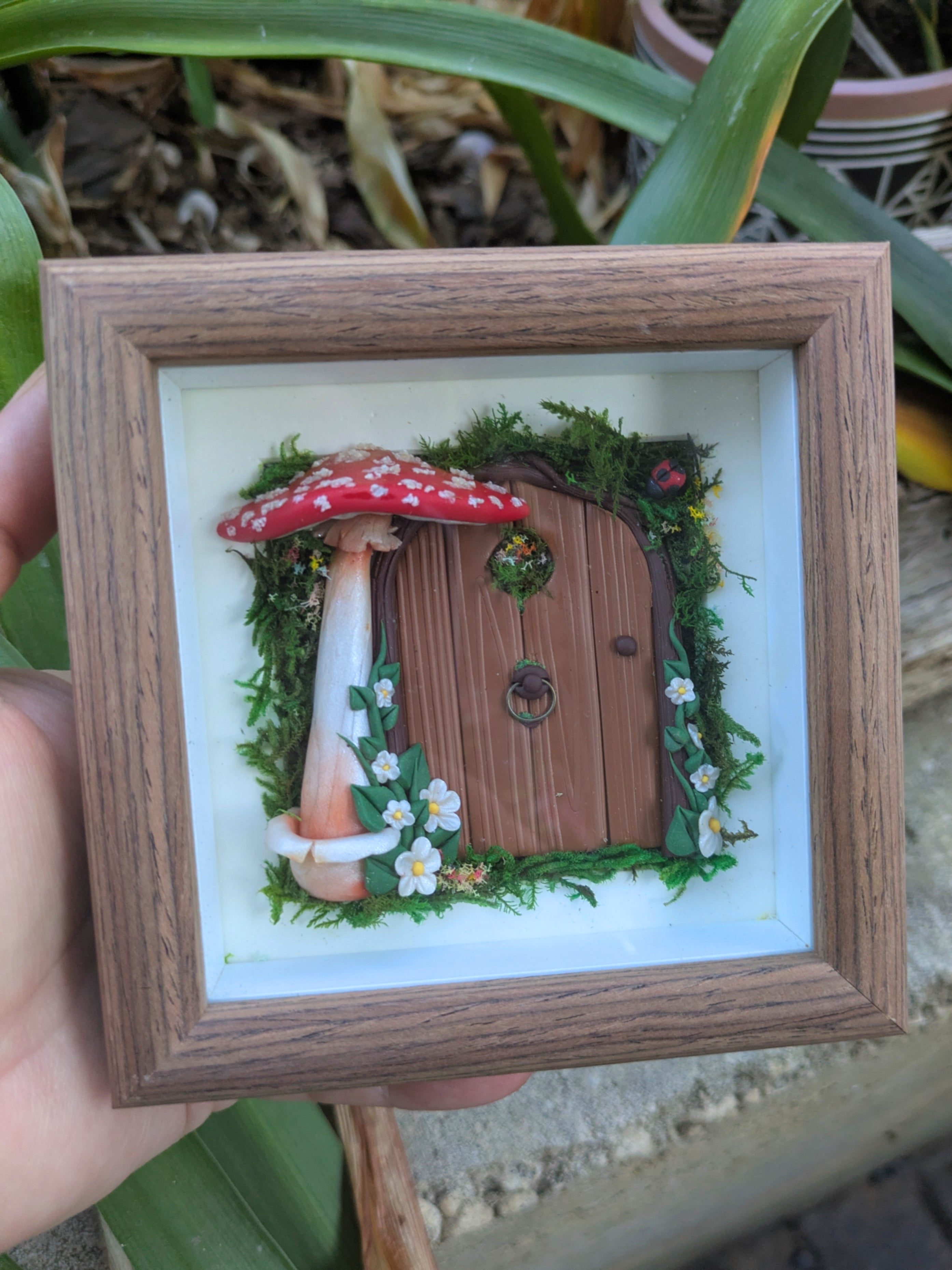 Enchanted Fairy Door displayed in a Shadow Box