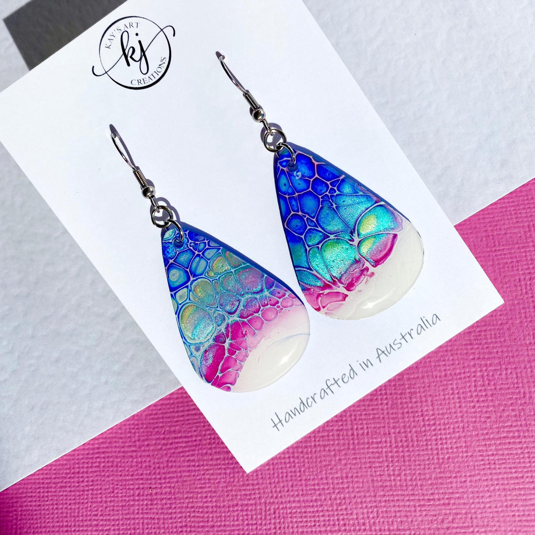 Abstract Unique Painted Earrings