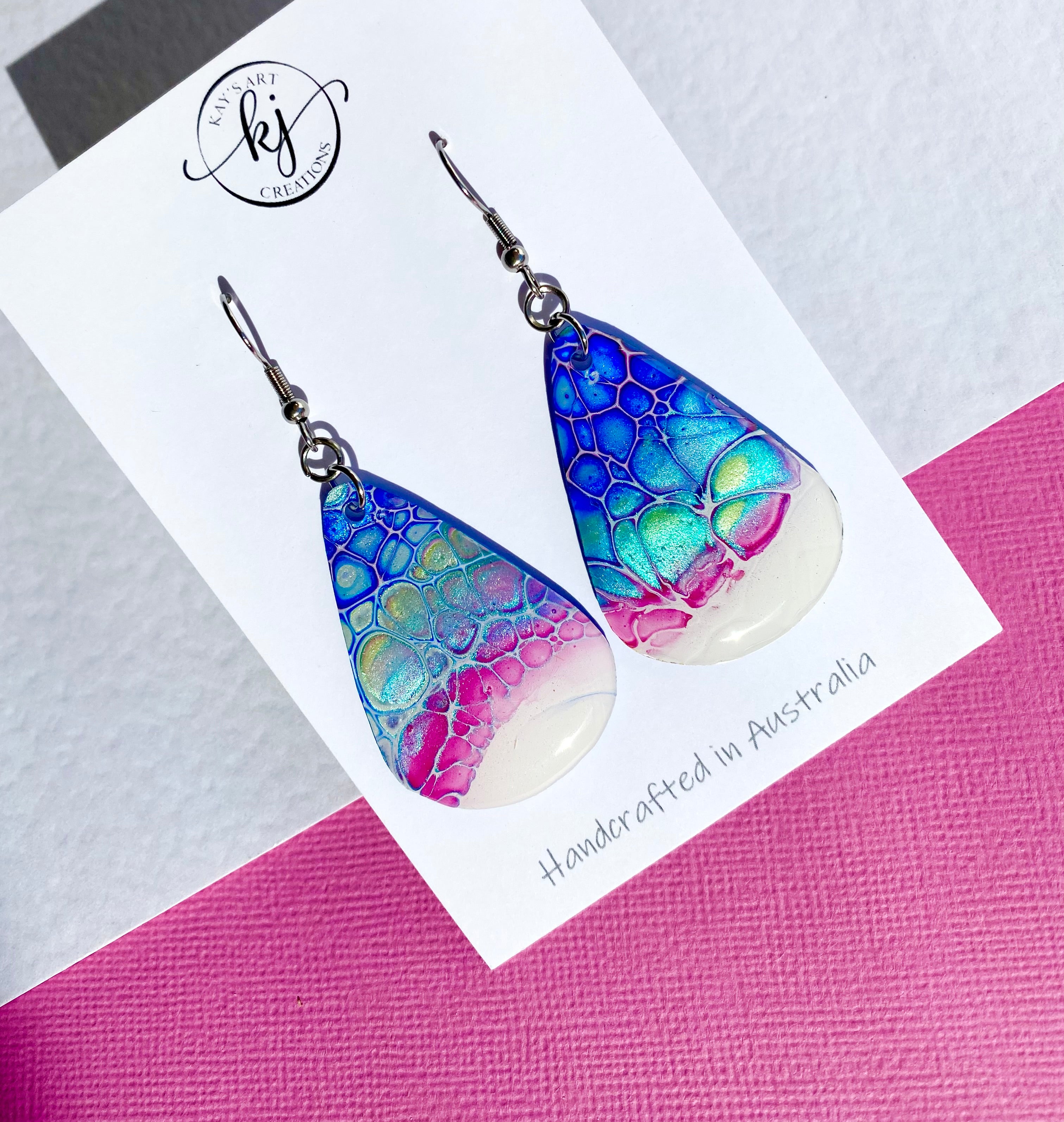 Abstract Unique Painted Earrings