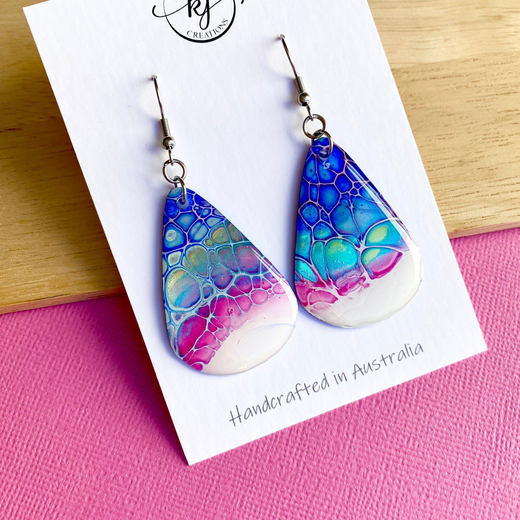 Abstract Unique Painted Earrings